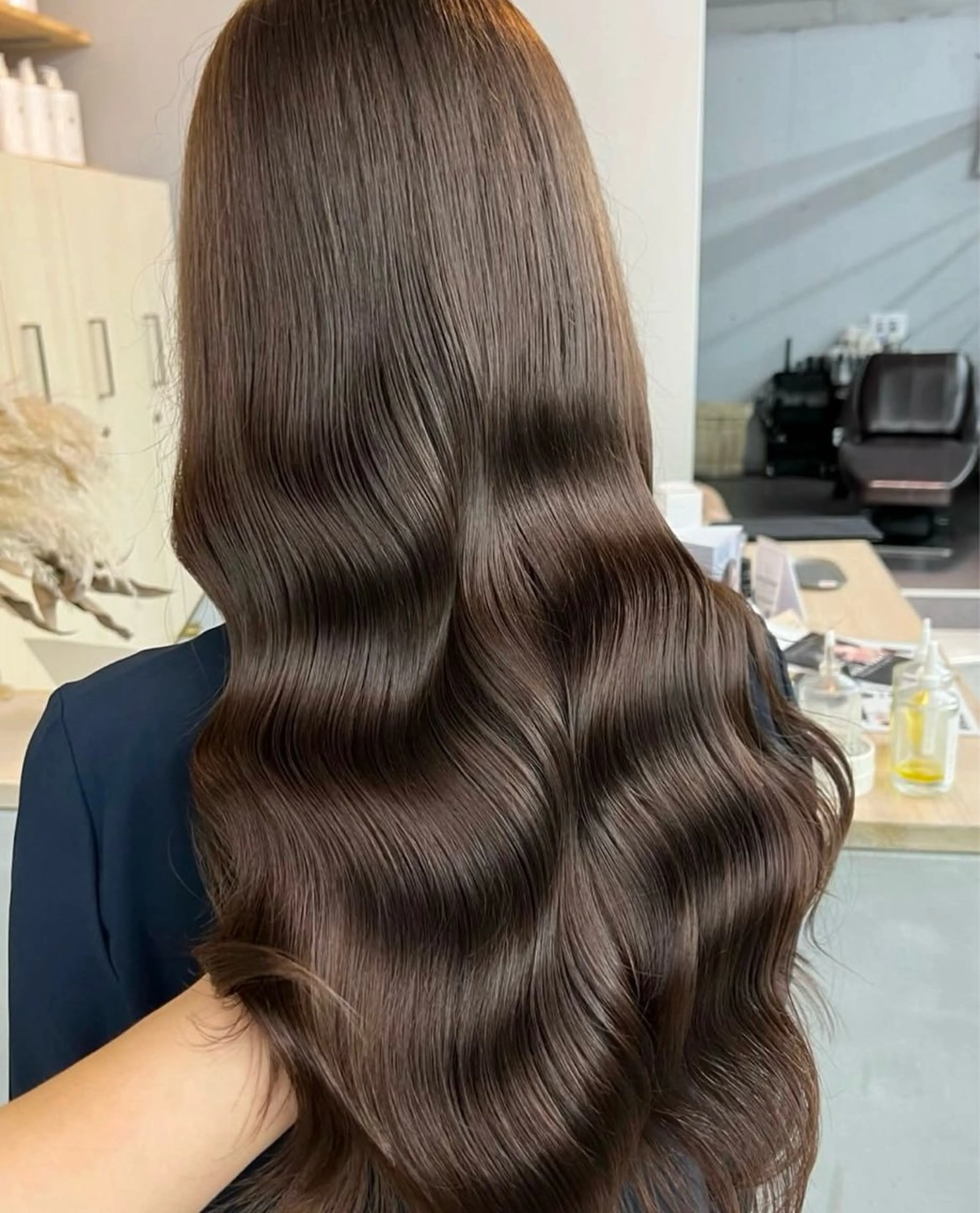 ロング カット ヘアカラー トリートメント ヘアセット プル艶職人/ にしものヘアスタイル