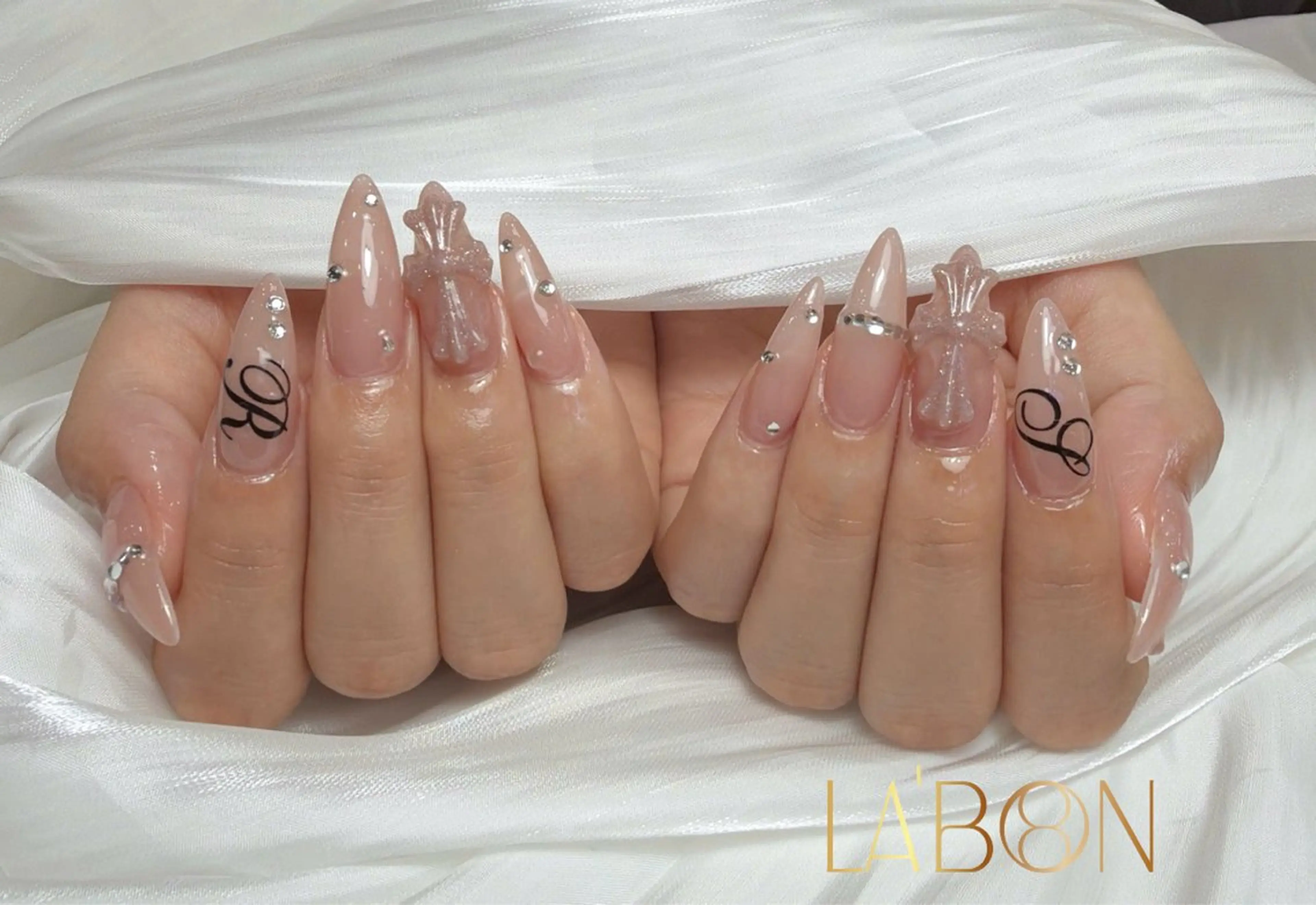 ネイル アートネイル ジェルネイル キラキラネイル 韓国ネイル ロングネイル Labon Nails Artのネイルデザイン