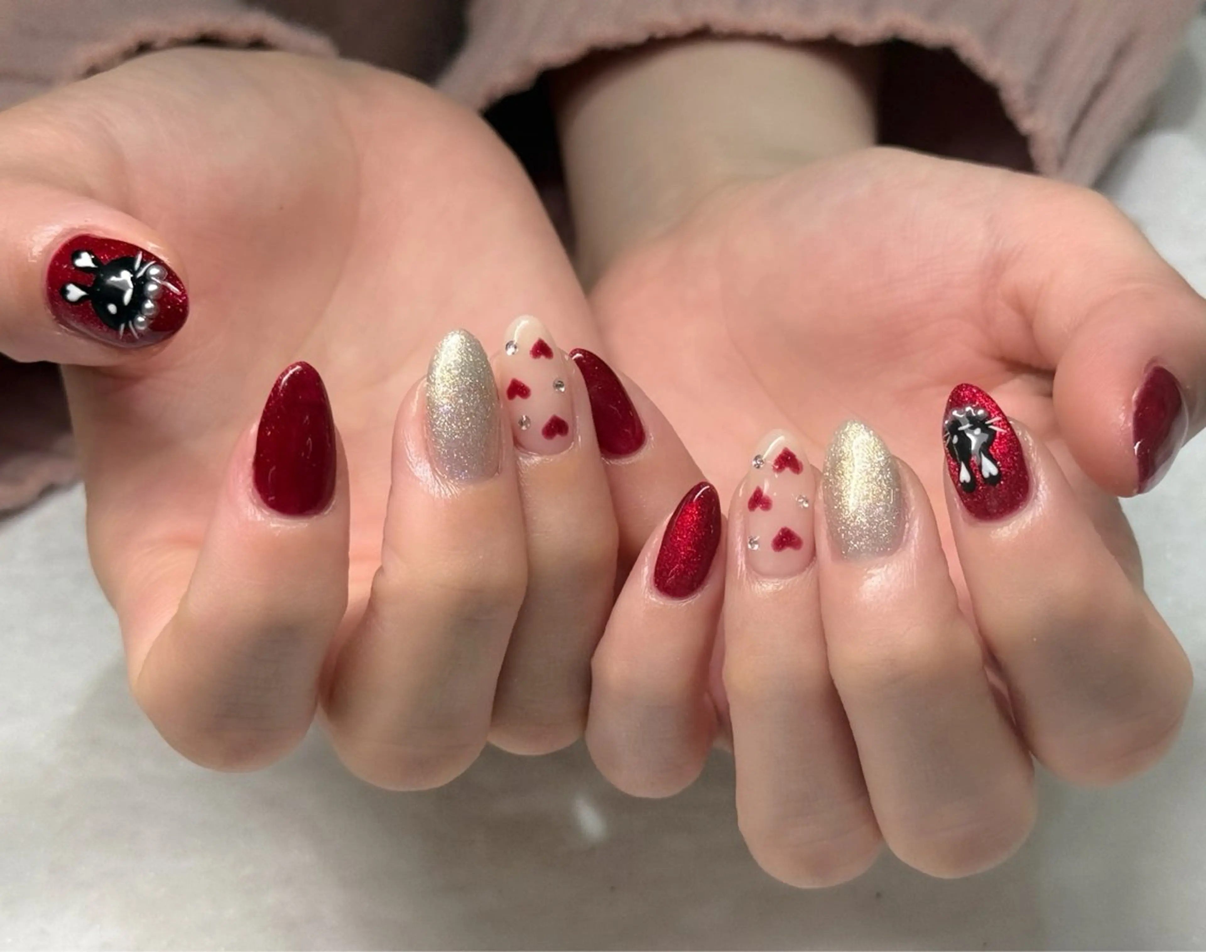 ネイル ハート HANA.NAILS 自宅サロンのネイルデザイン