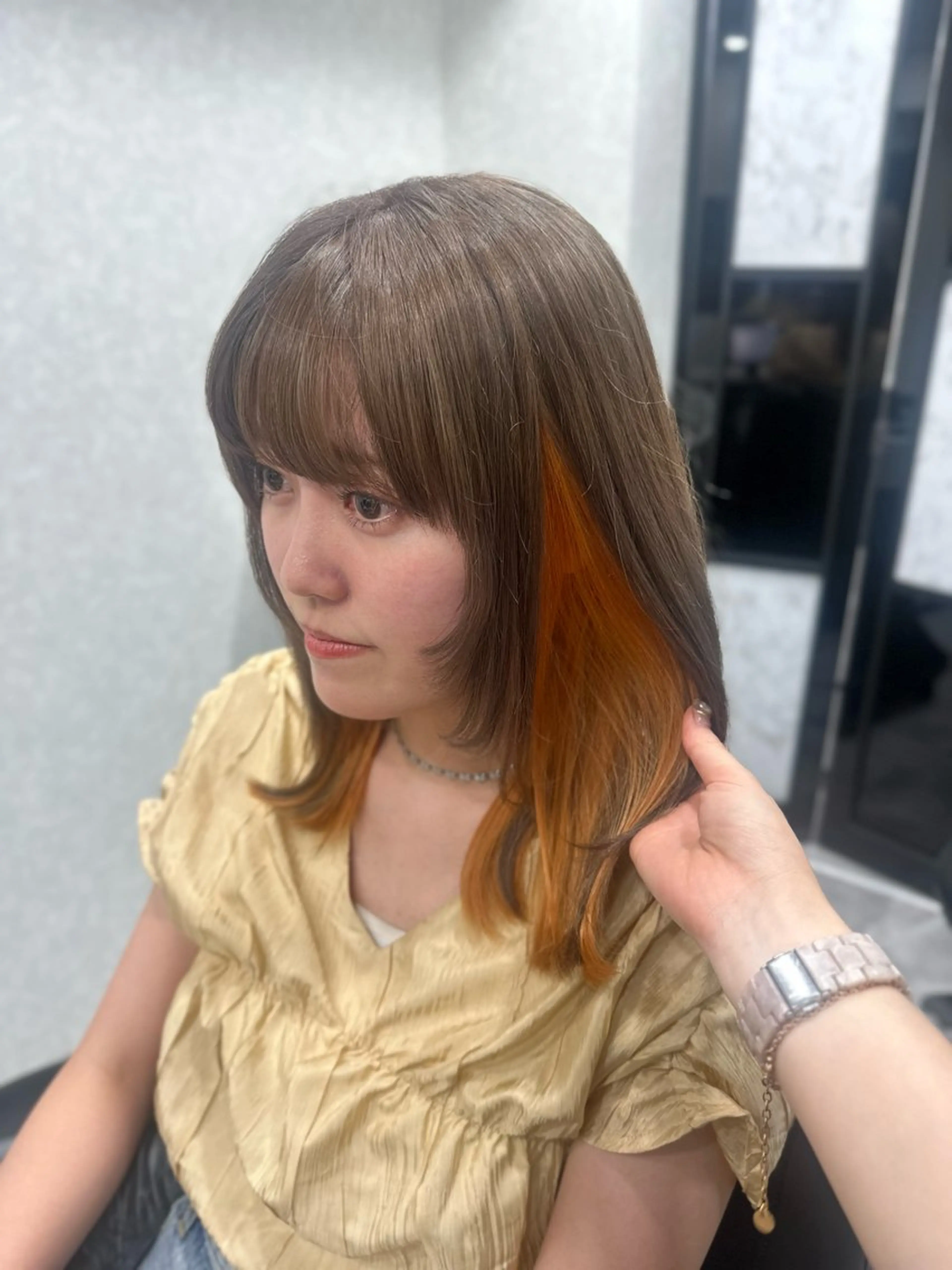 インナーカラー+全体カラー+periodトリートメントの写真