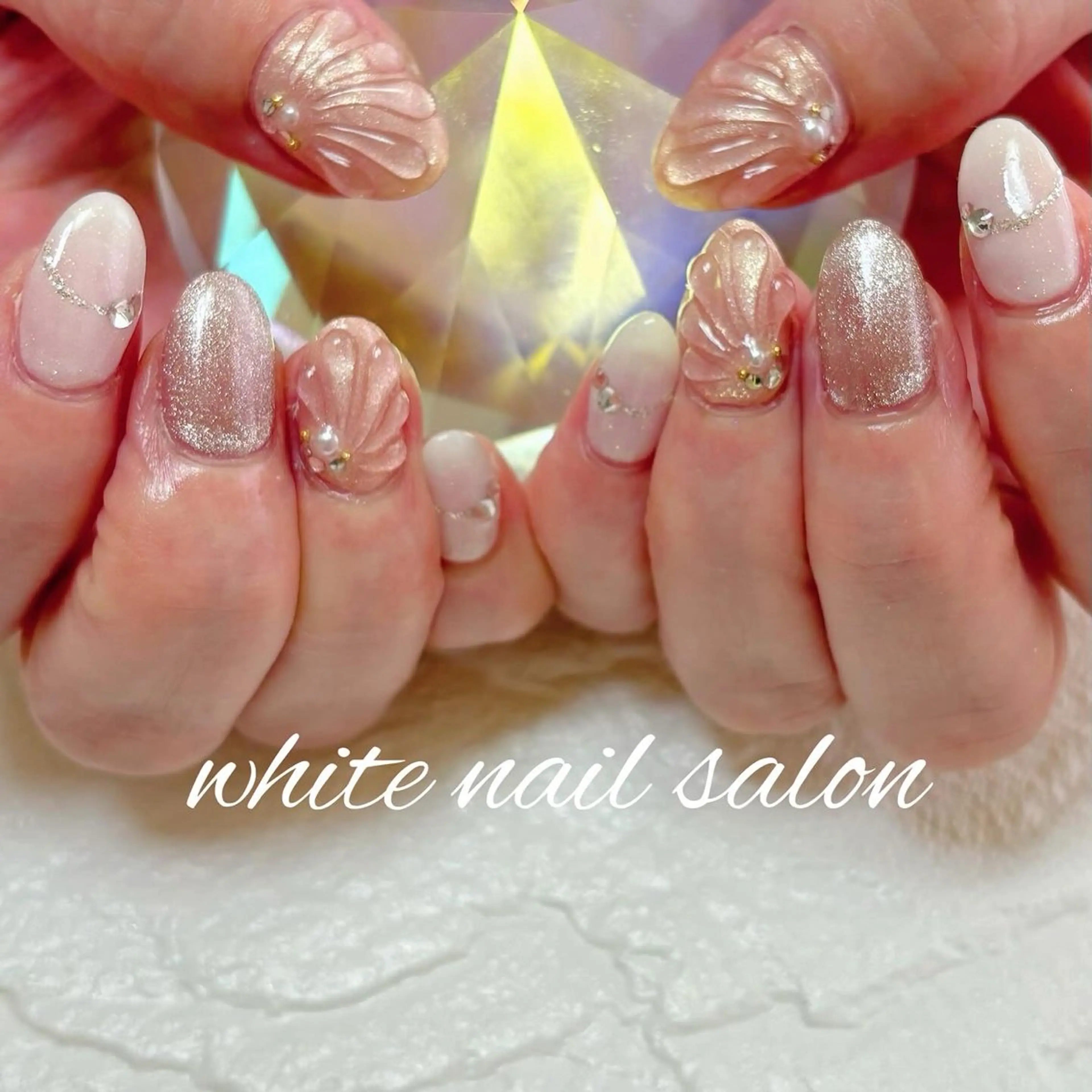 ネイル ホワイト ハンドネイル white nail salonのネイルデザイン