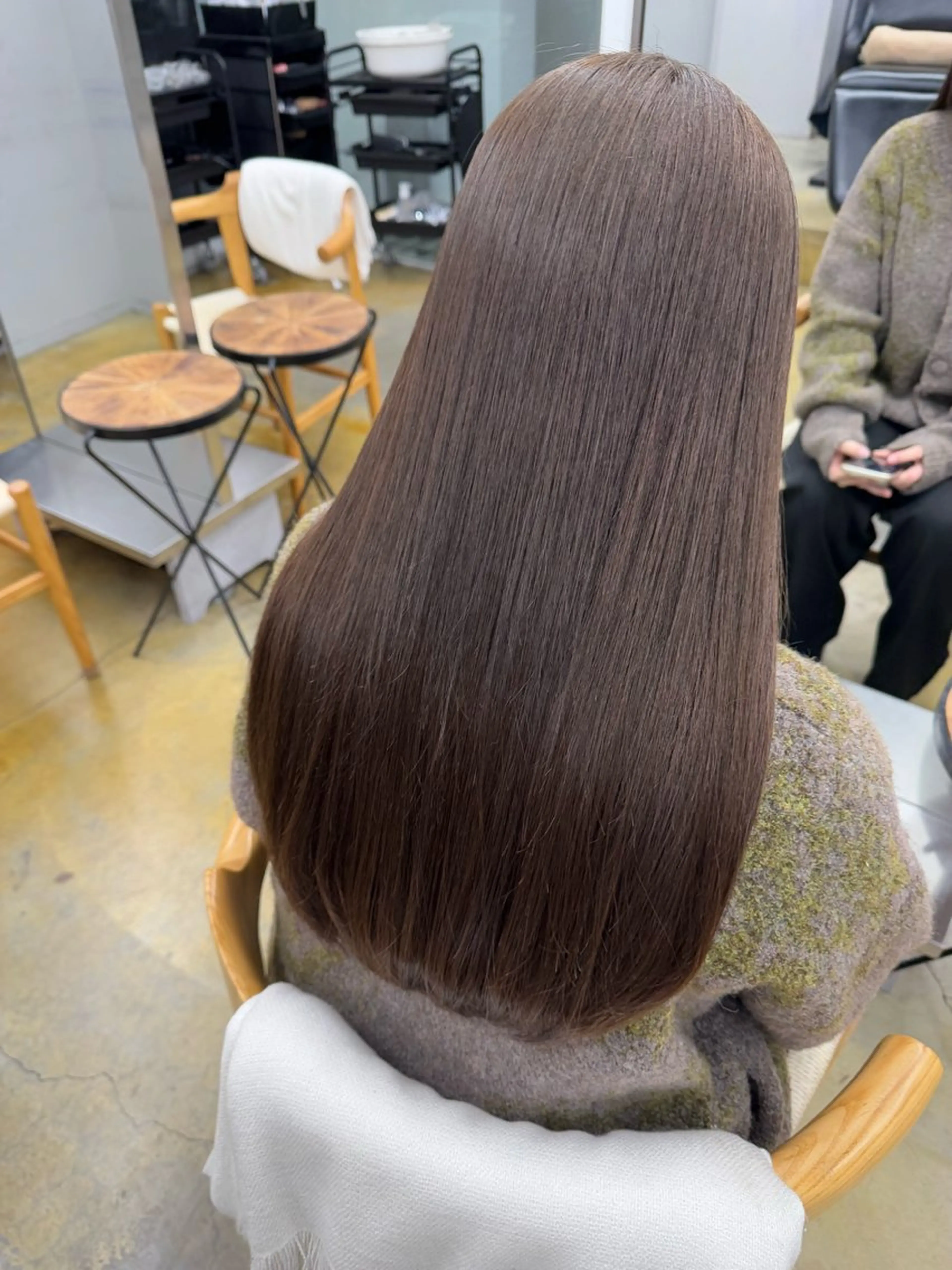 カラー ヘアカラー トリートメント maina/透明感 ベージュ/ブラウンのヘアスタイル