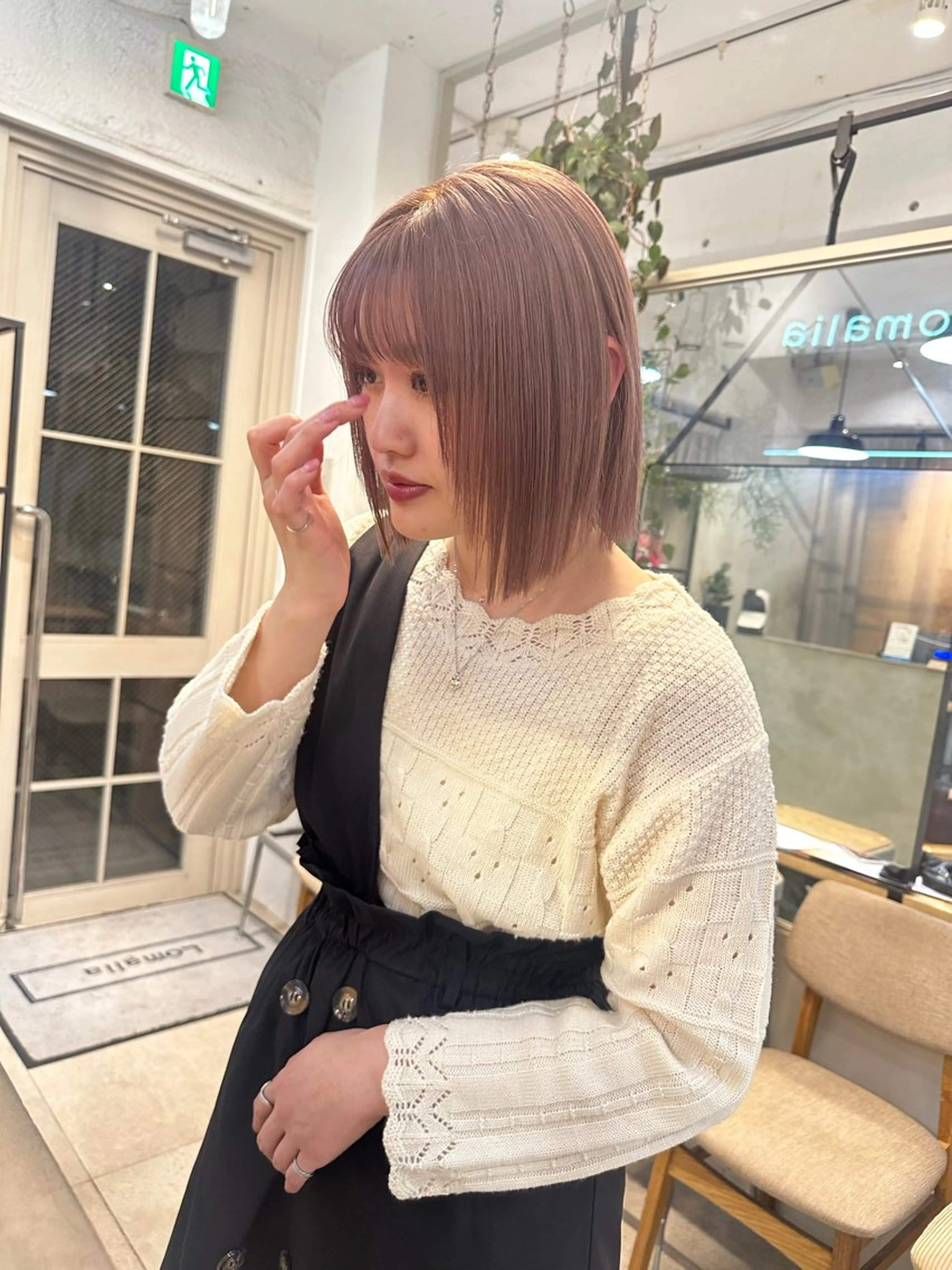 ショート カラー ベージュカラー ブリーチ ハイトーンカラー ブリーチなしカラー ピンクカラー REINA☁️透明感 カラー/ぷつっと♡のヘアスタイル