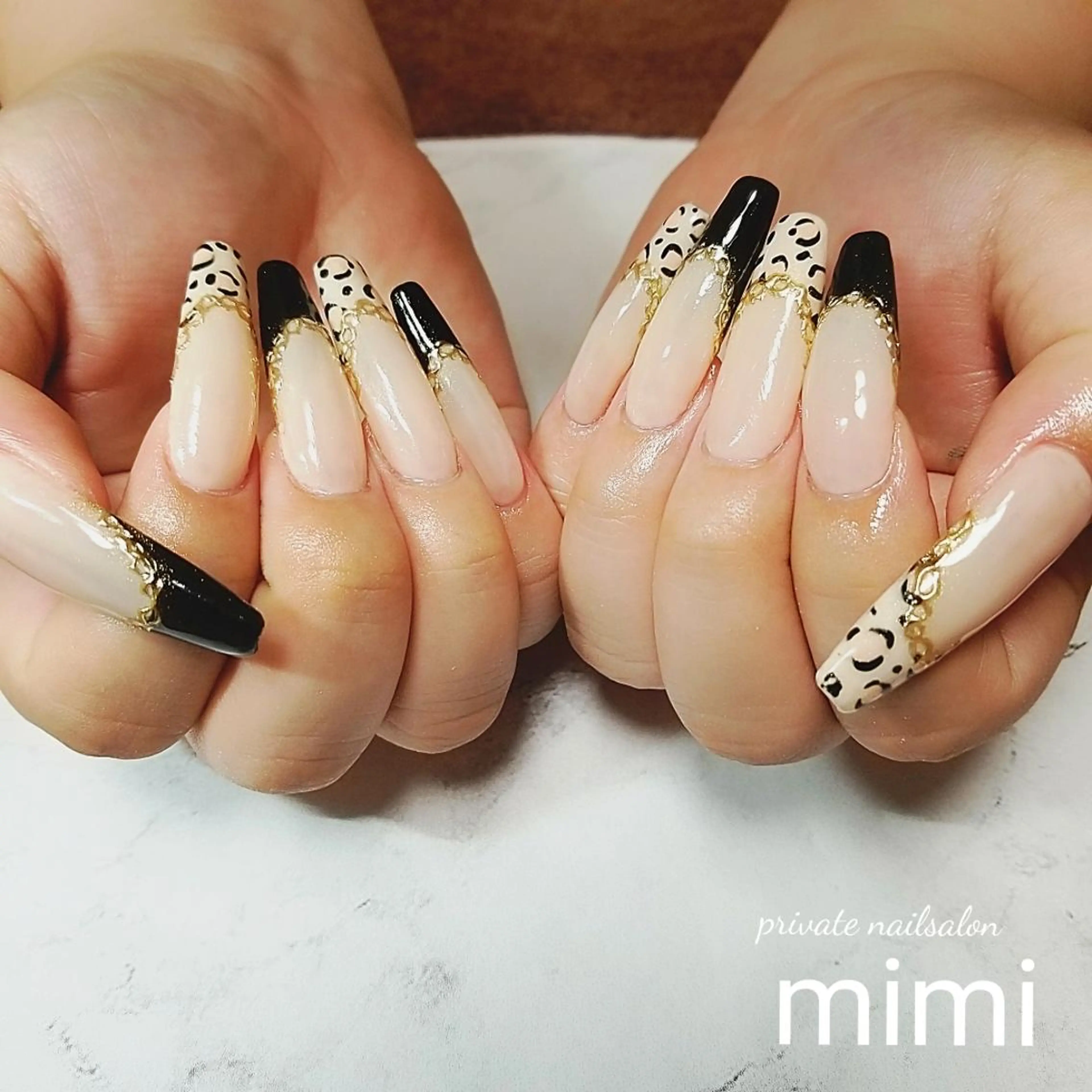 ネイル フレンチネイル ロングネイル ハンドネイル 博多ネイル ｍｉｍｉのネイルデザイン