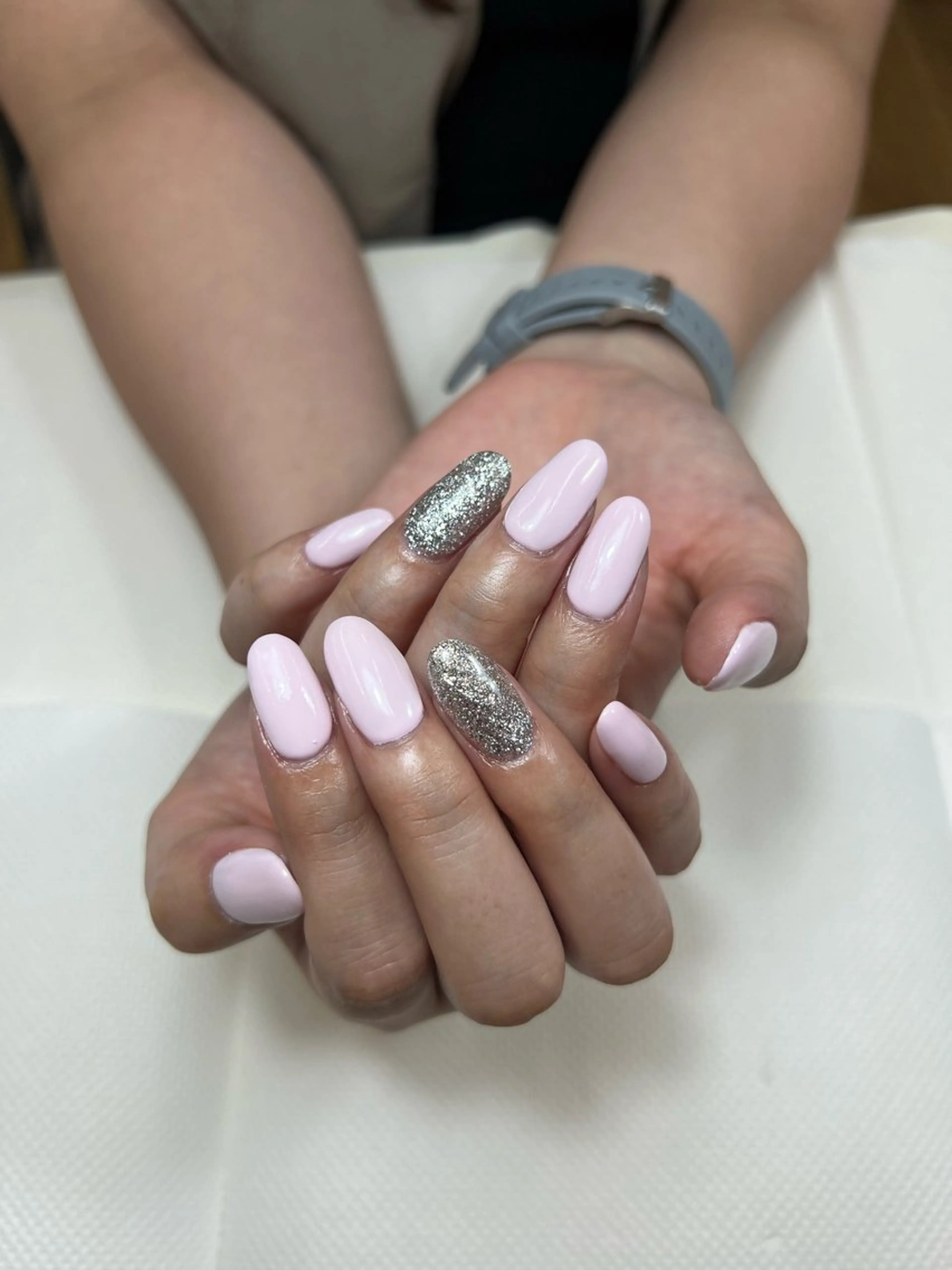 ネイル ワンカラーネイル 🌴kawamura Yukako🪼🩵のネイルデザイン