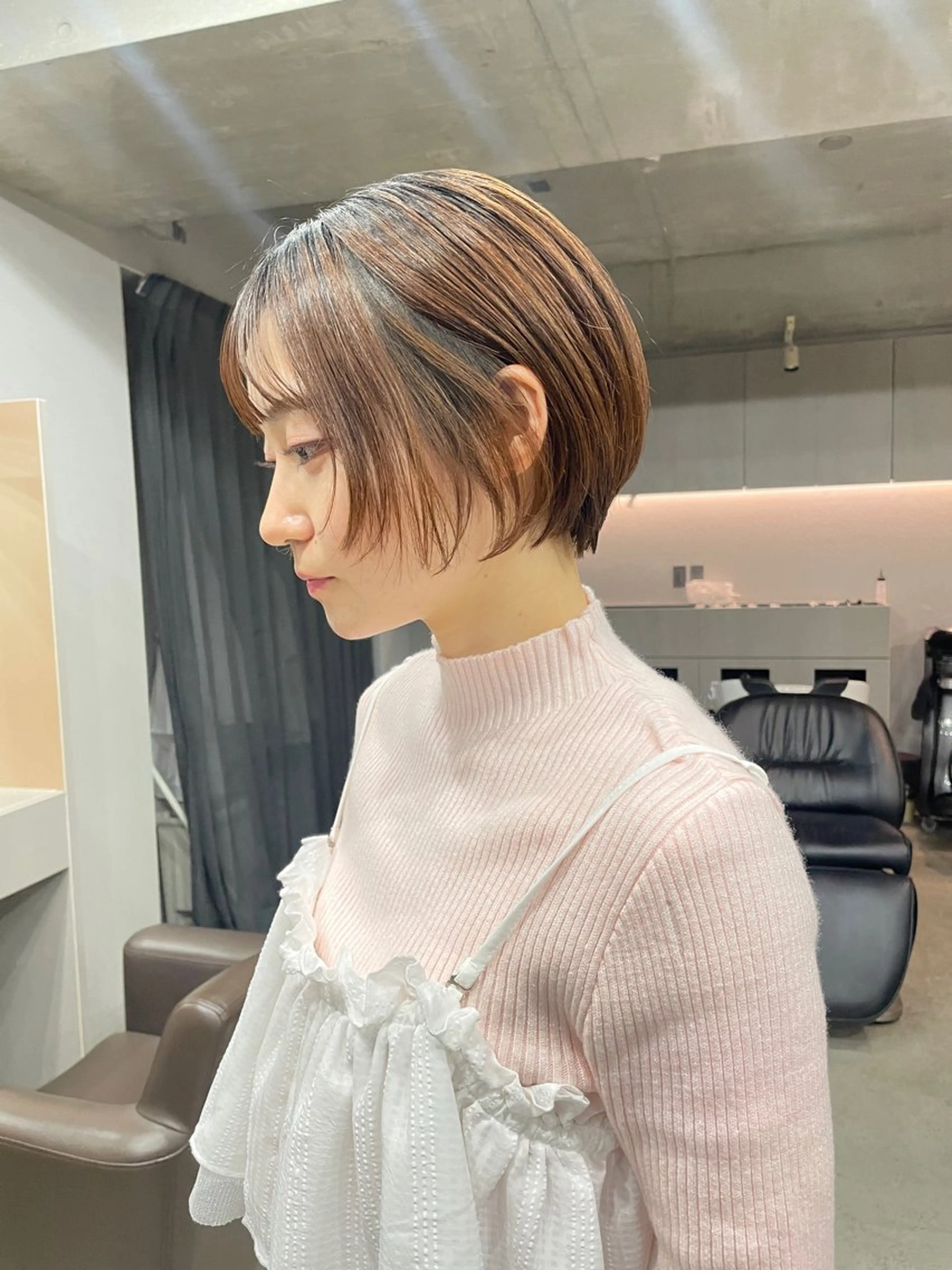 ショート カラー カット ヘアカラー トリートメント 表参道🌿赤み消し カラー/チナツのヘアスタイル