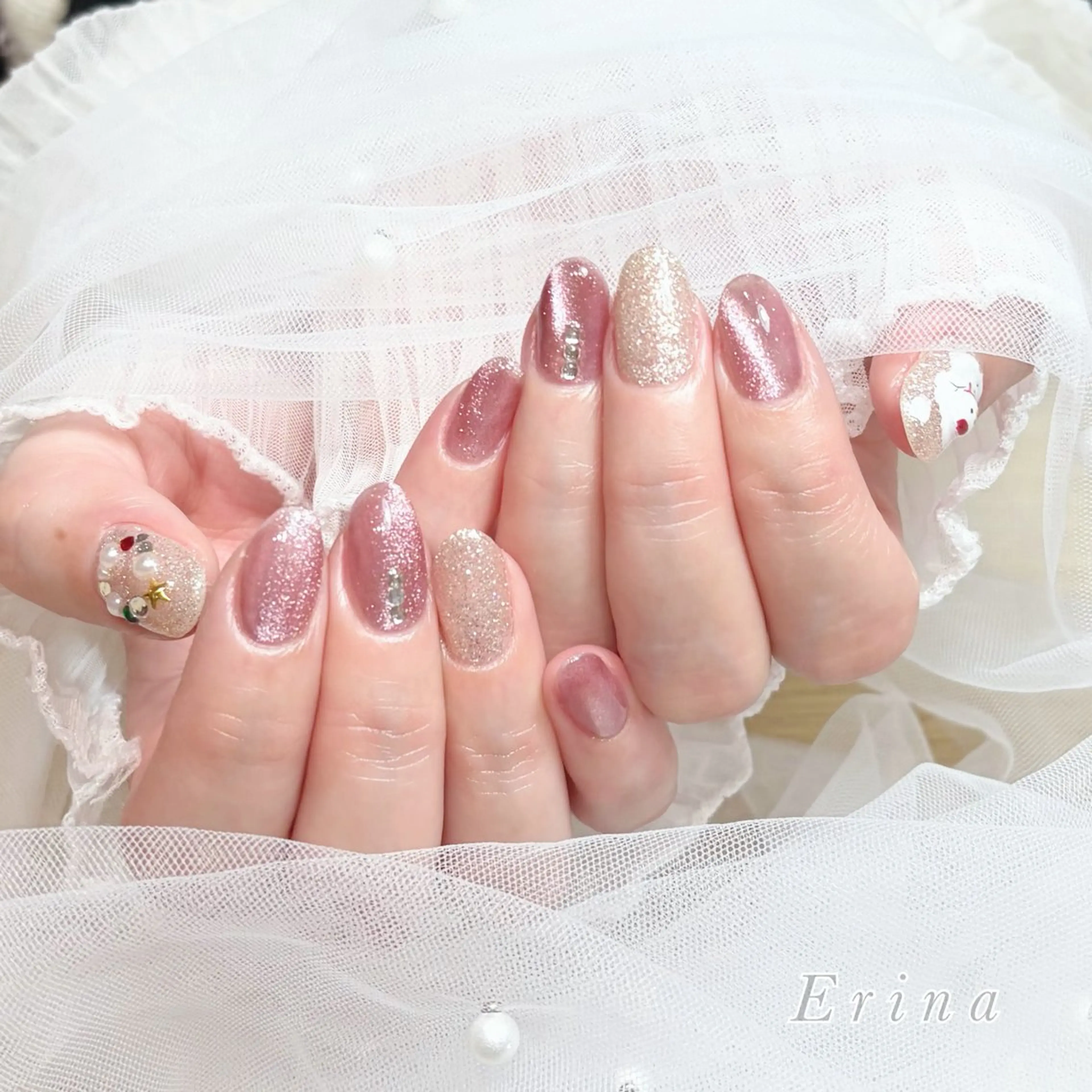 ネイル Erina🐱 フィルイン💅パラのネイルデザイン