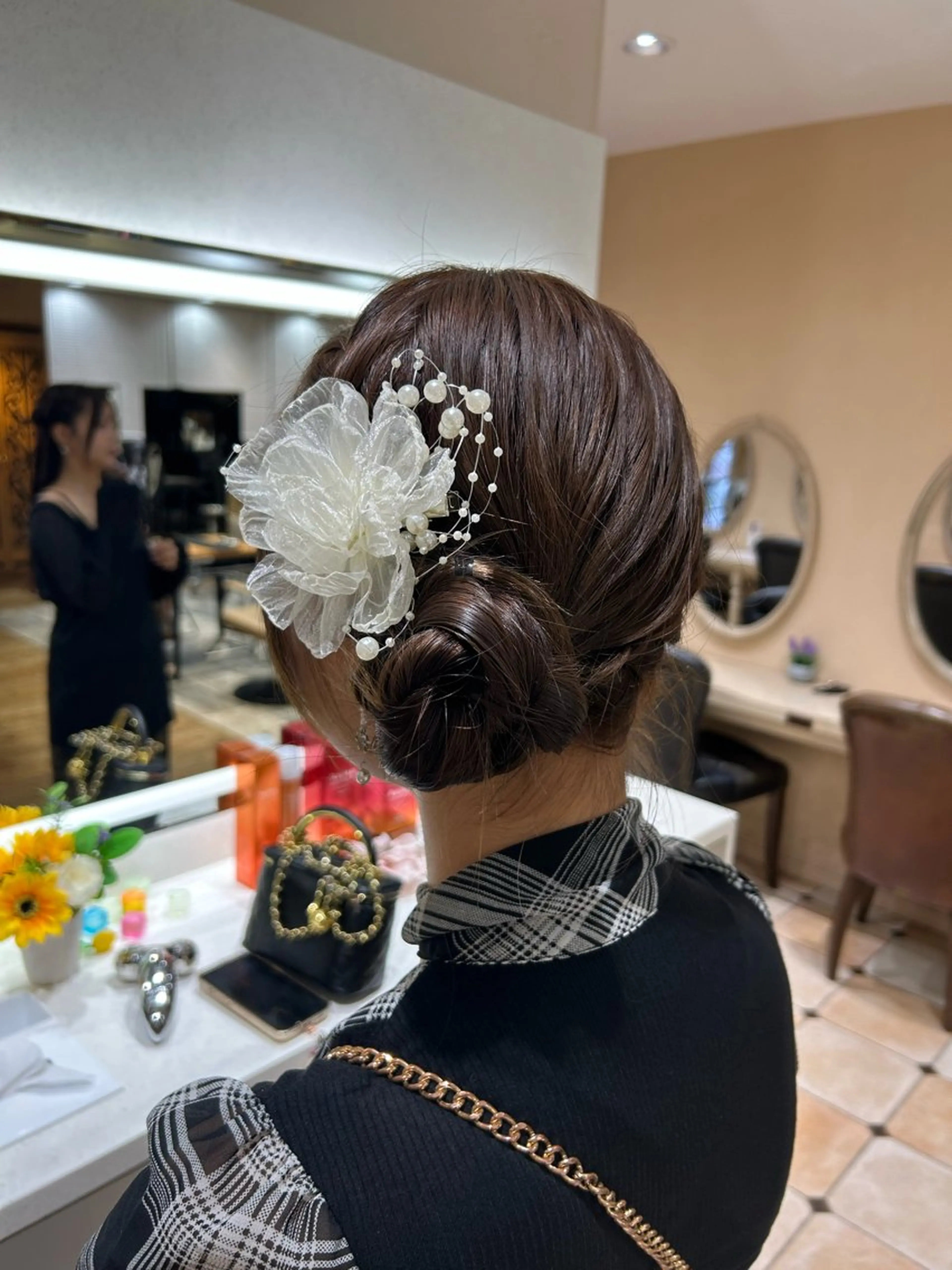 ヘアアレンジ お団子ヘア 浴衣 ヘアアレンジ /カラー和田茉日琉のヘアスタイル