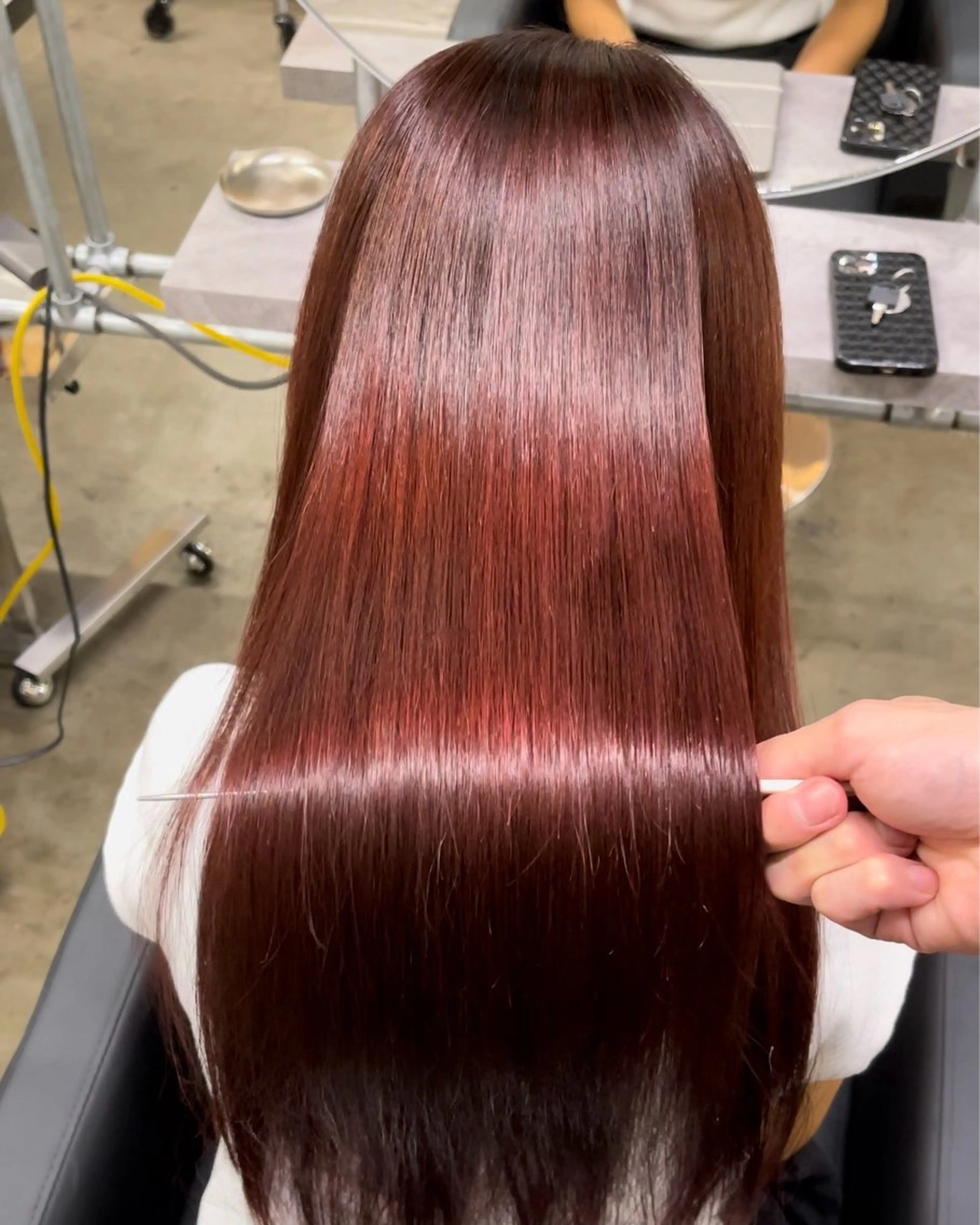 ロング トリートメント 小顔に見えるボブ 透明感カラー🪽のヘアスタイル