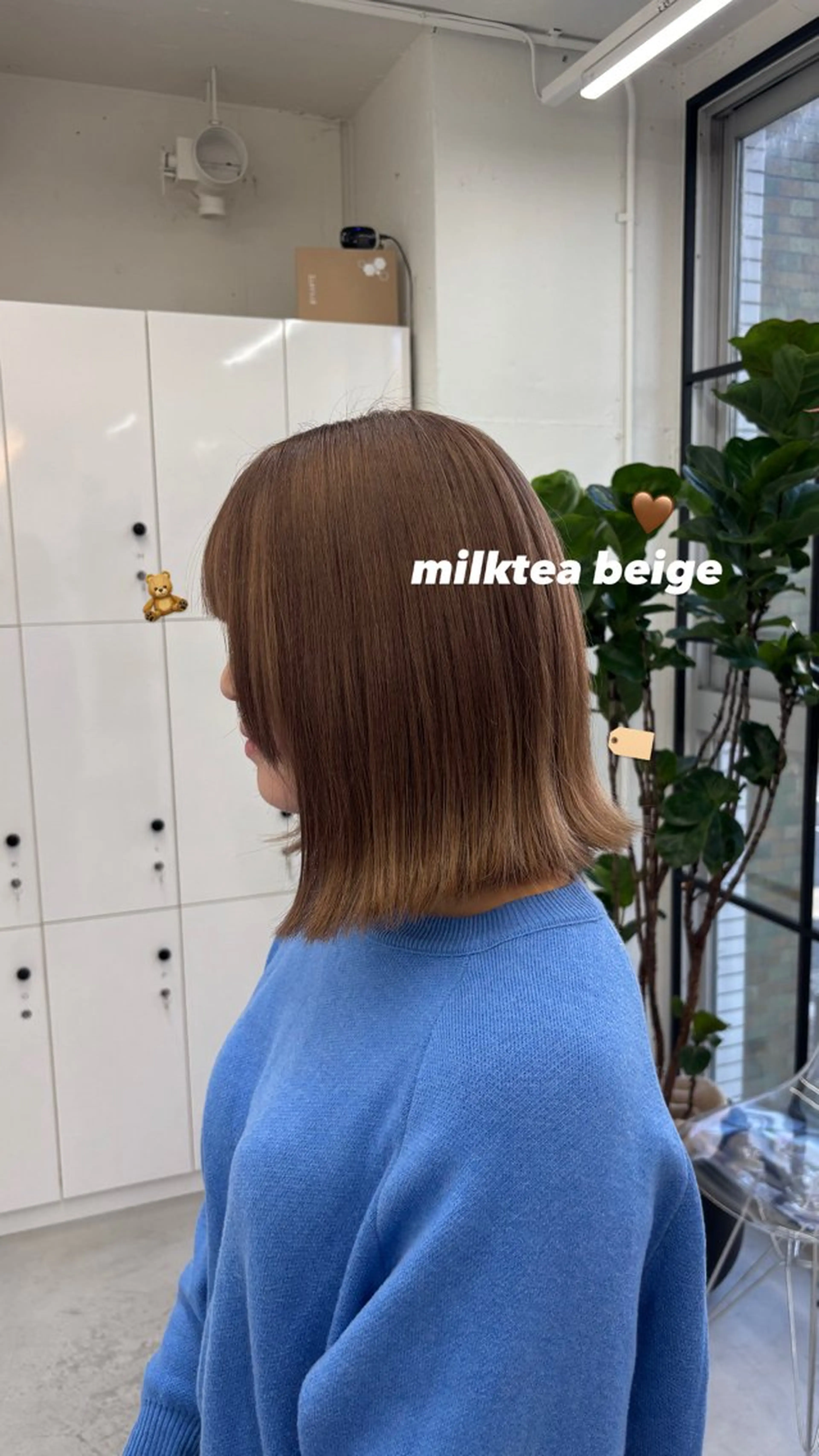 ミディアム カラー ベージュカラー ミルクティーベージュ 🌼あいり🌼 JILLSTUDIOのヘアスタイル