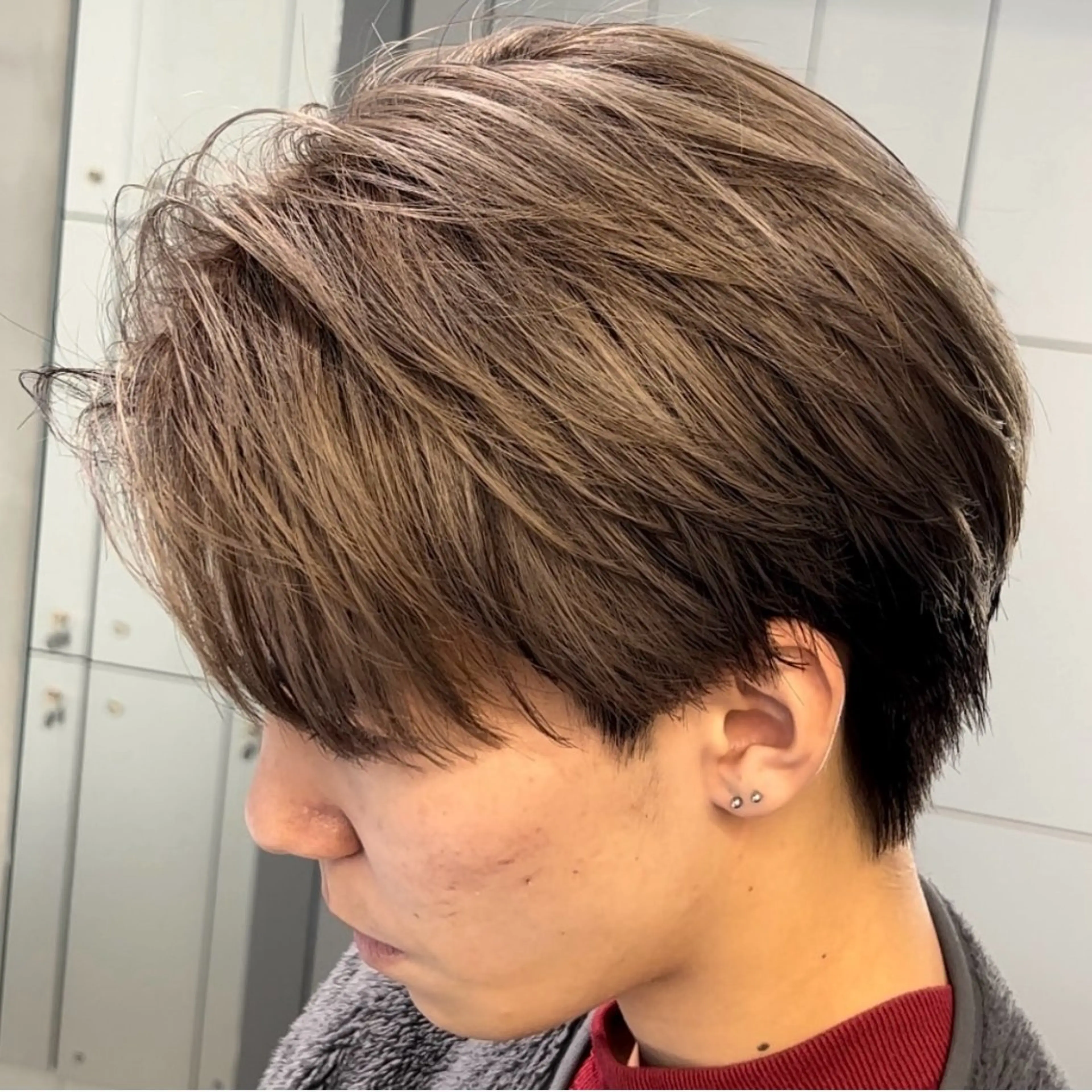 ミディアム カラー ヘアアレンジ メンズ fifth 石川 凪のヘアスタイル