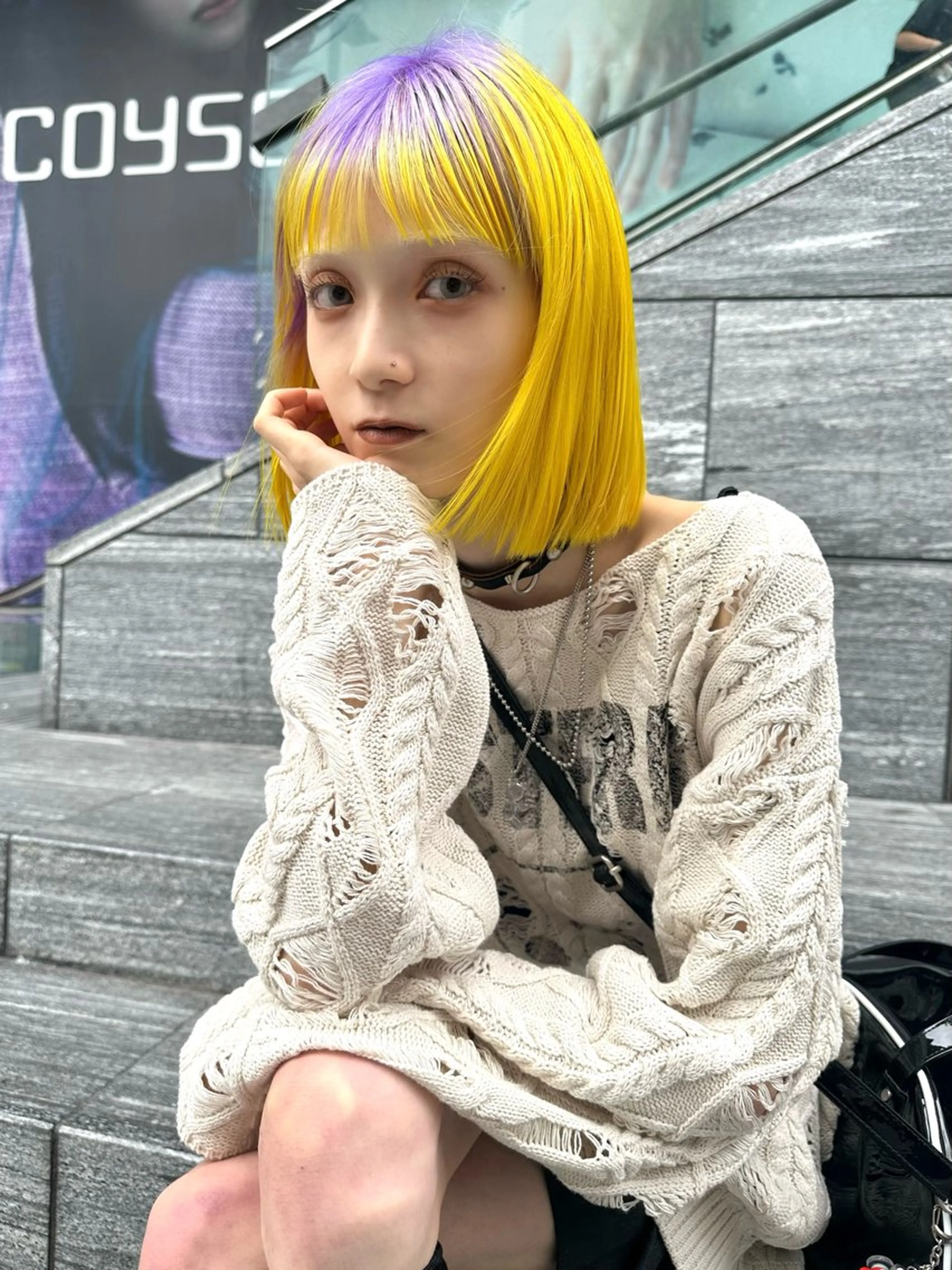 ミディアム カラー ヘアアレンジ MIYU/ニュアンス /ケアブリーチカラーのヘアスタイル