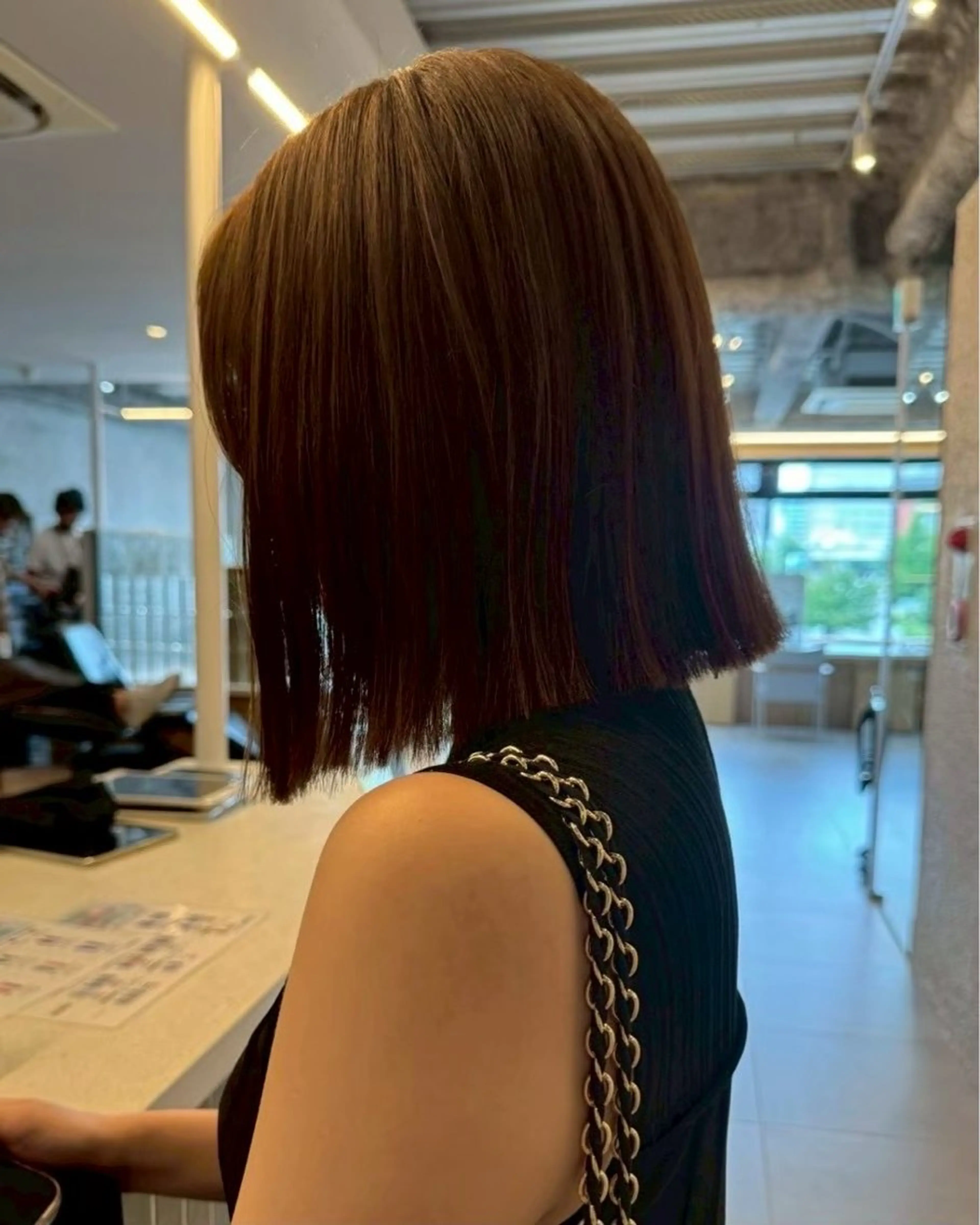 ミディアム 髪質改善 縮毛矯正 トリートメント nok Kaoriのヘアスタイル