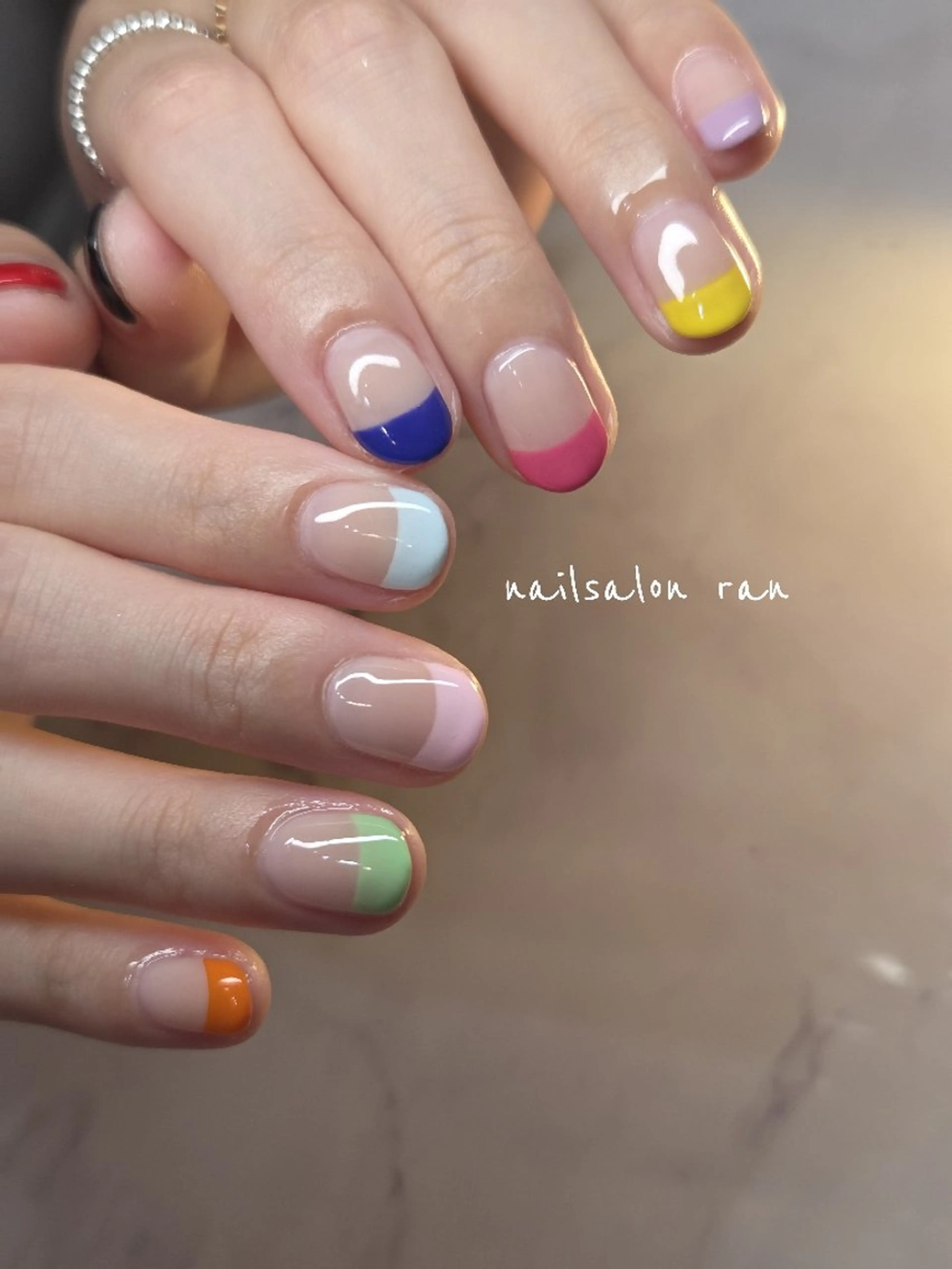 ネイル フレンチネイル ハンドネイル ハンドケア nailsalon ranのネイルデザイン