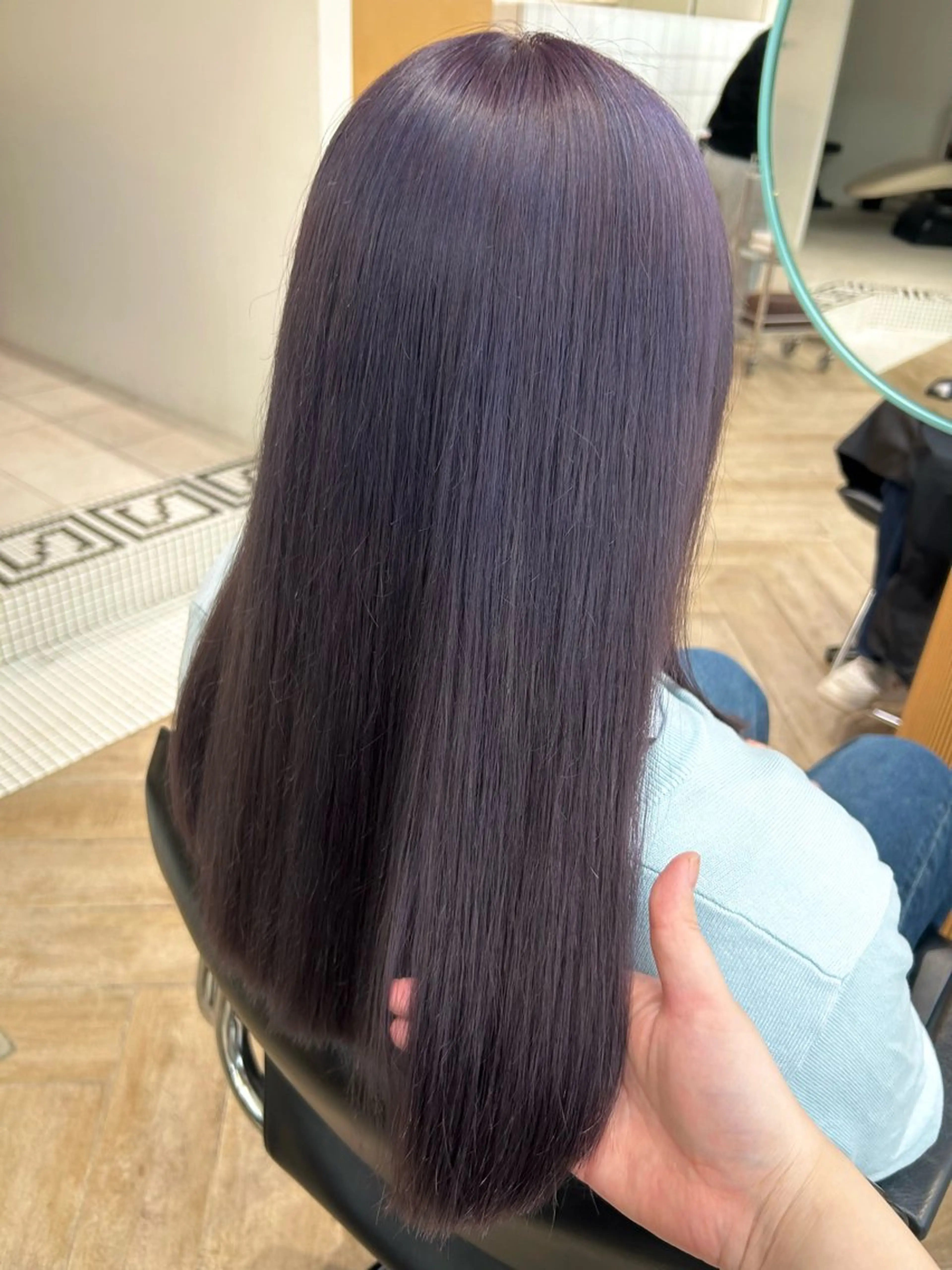 セミロング カラー ヘアカラー トリートメント ベージュ/ダブルカラ ー/新潟駅/青柳萌果のヘアスタイル