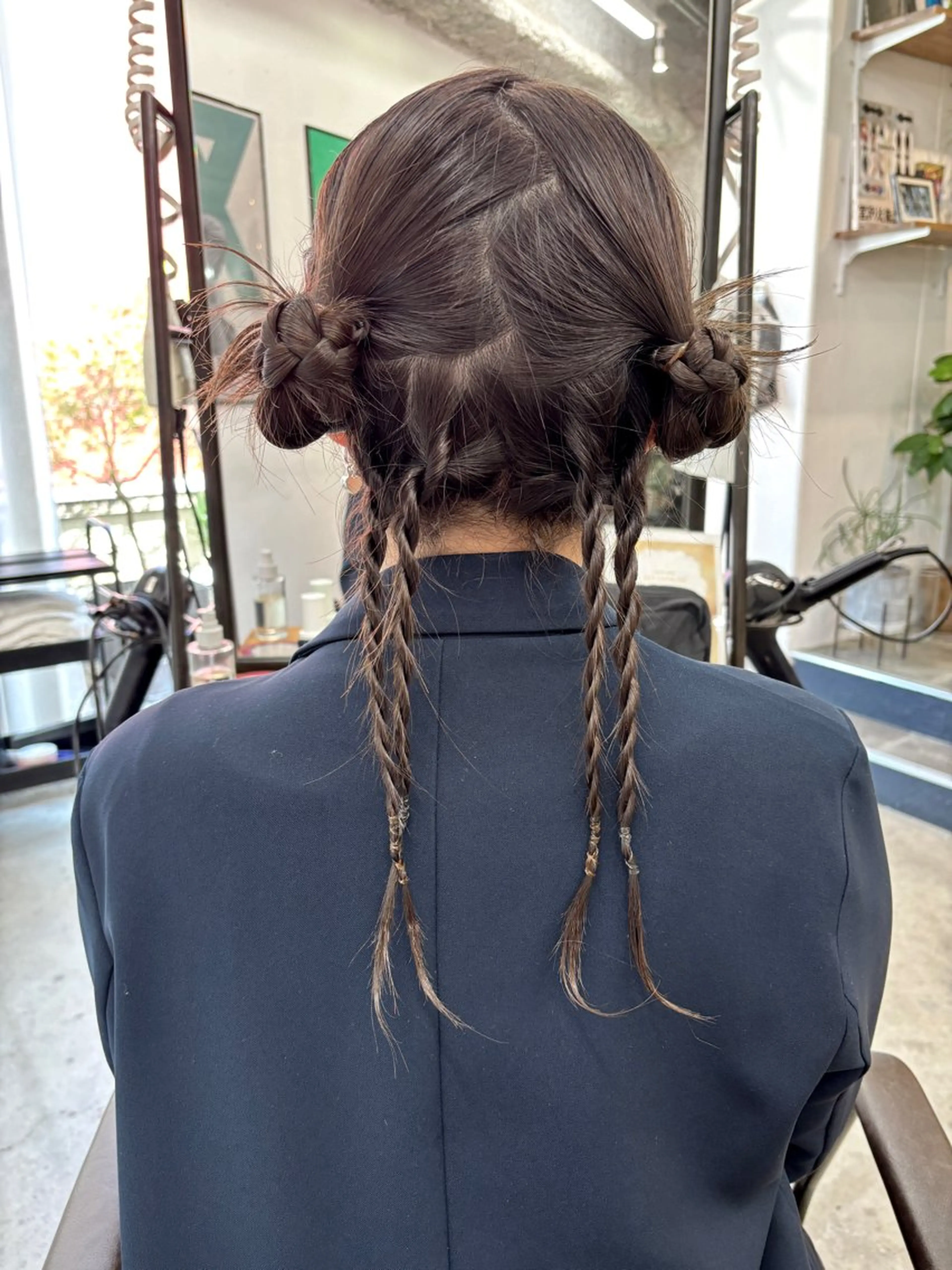 セミロング カラー ヘアアレンジ ベージュカラー ブリーチ ボルドーカラー ブラウンカラー カシス 暖色カラー/天神/ ヘイマサクラのヘアスタイル