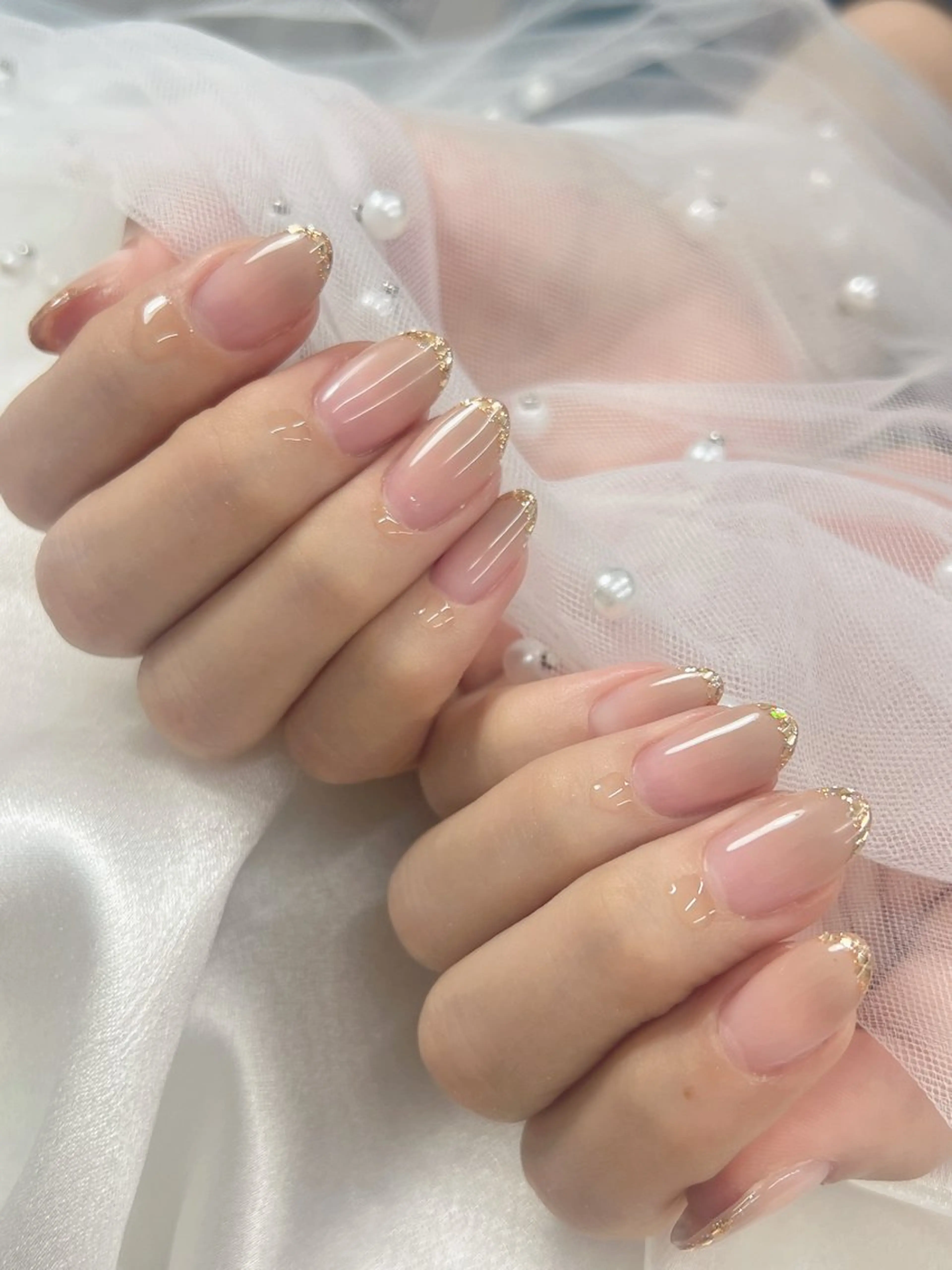 ハンドネイル bijou nails　蓮のネイルデザイン