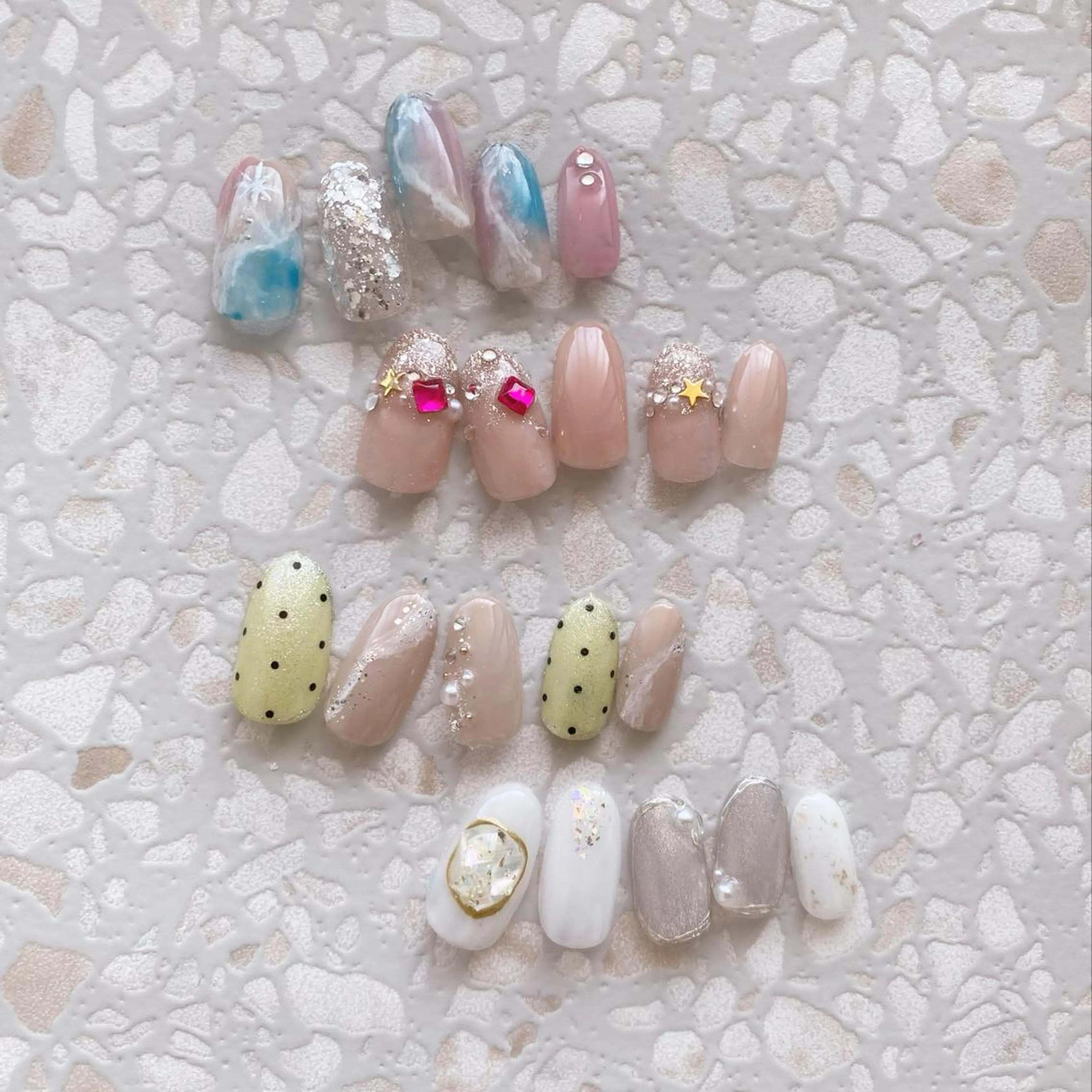 ロング stay goldのネイルデザイン