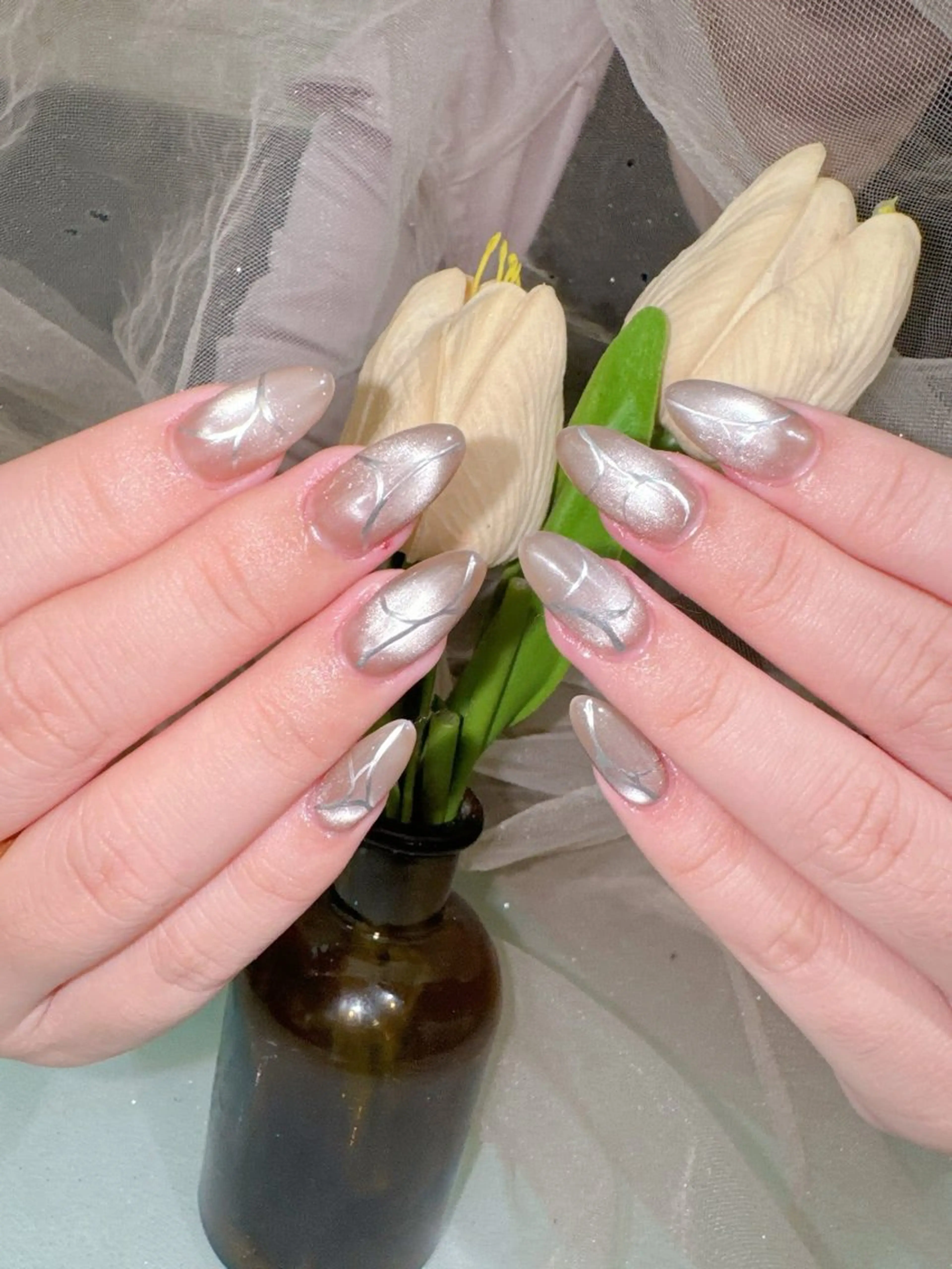 ネイル ミラーネイル Sora Nail Ayaseのネイルデザイン