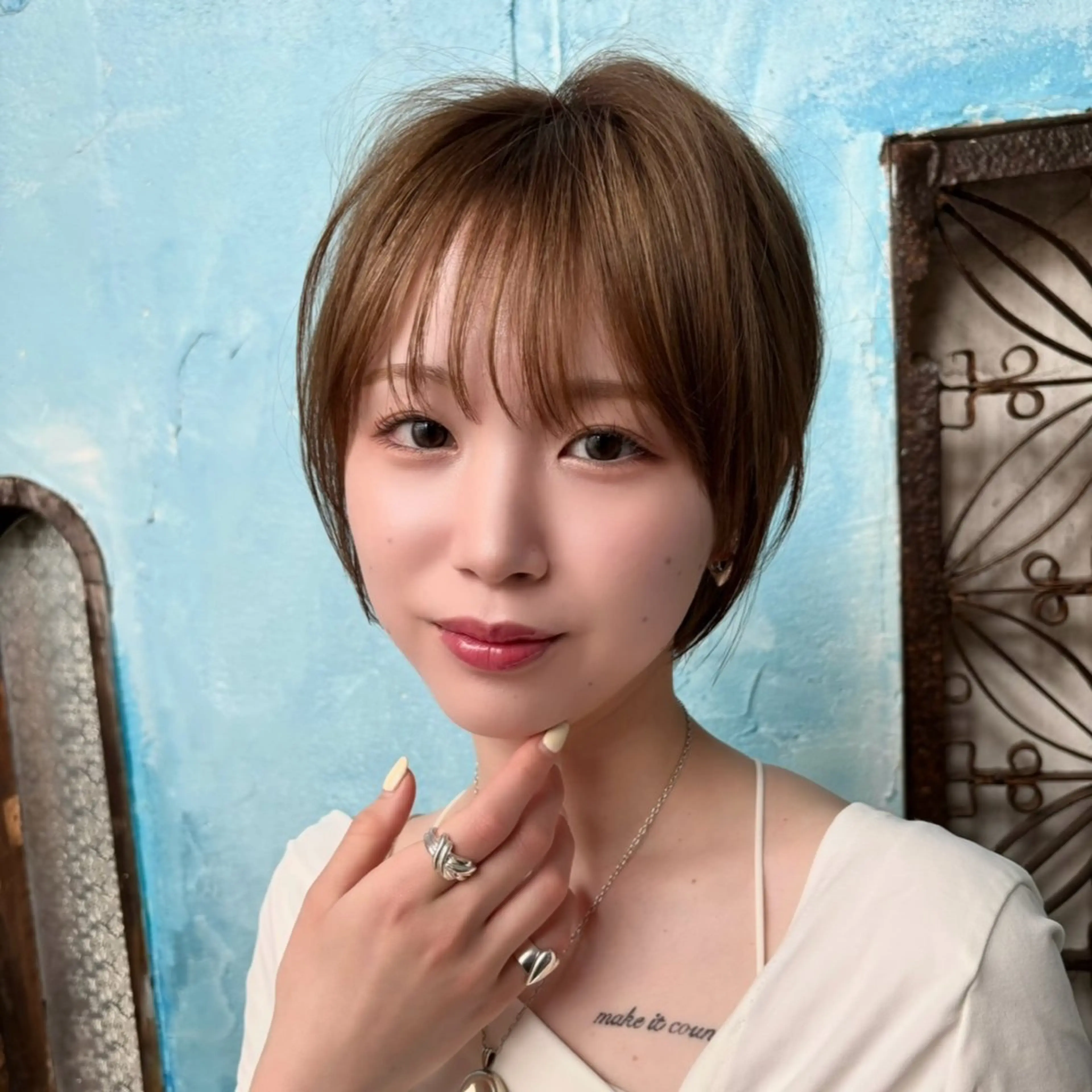 ショート ボブ/レイヤー/ 縮毛矯正/ 渡邊莉玖のヘアスタイル