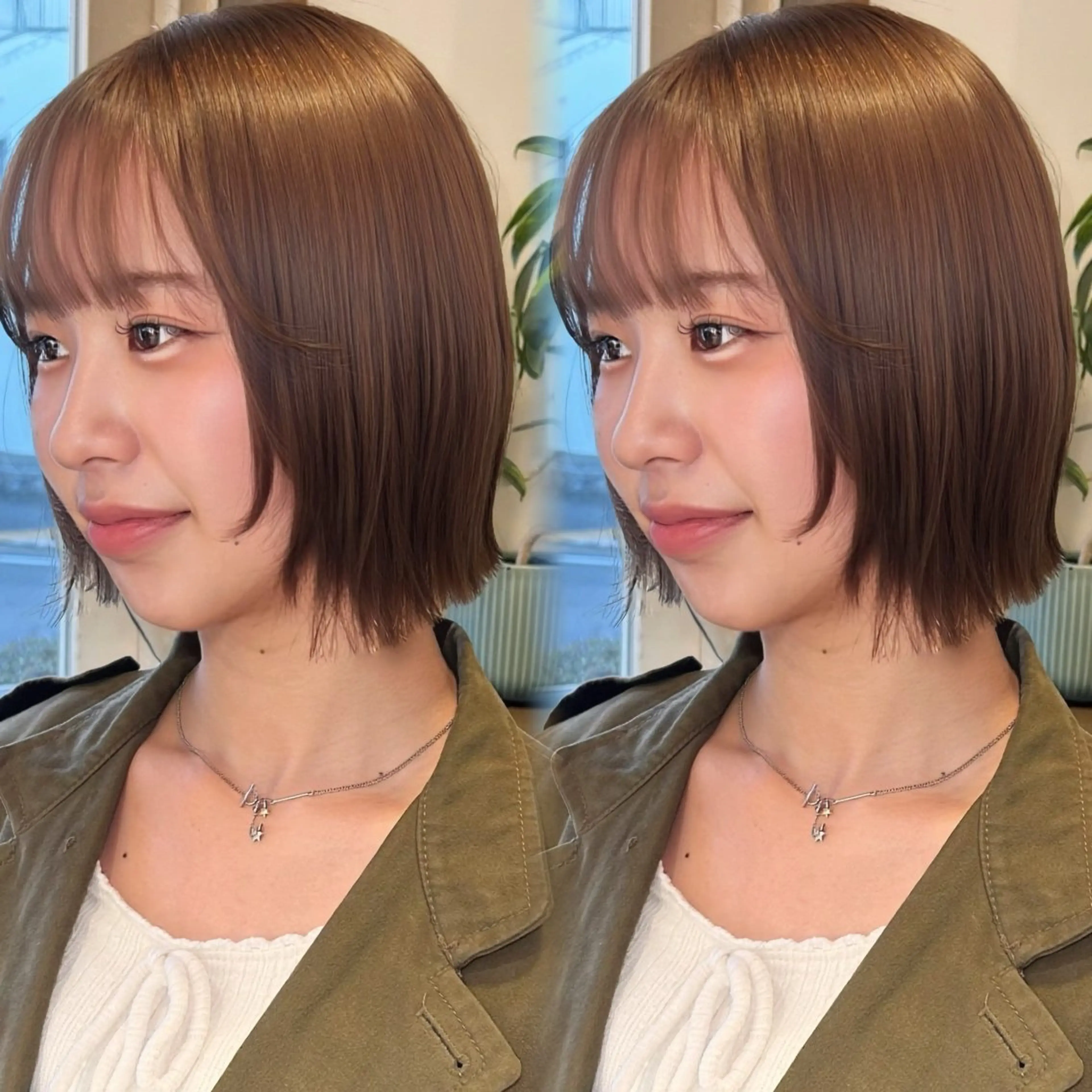 ショート カラー ヘアカラー 透明感カラー×レイヤ ー🧊横田 冴のヘアスタイル