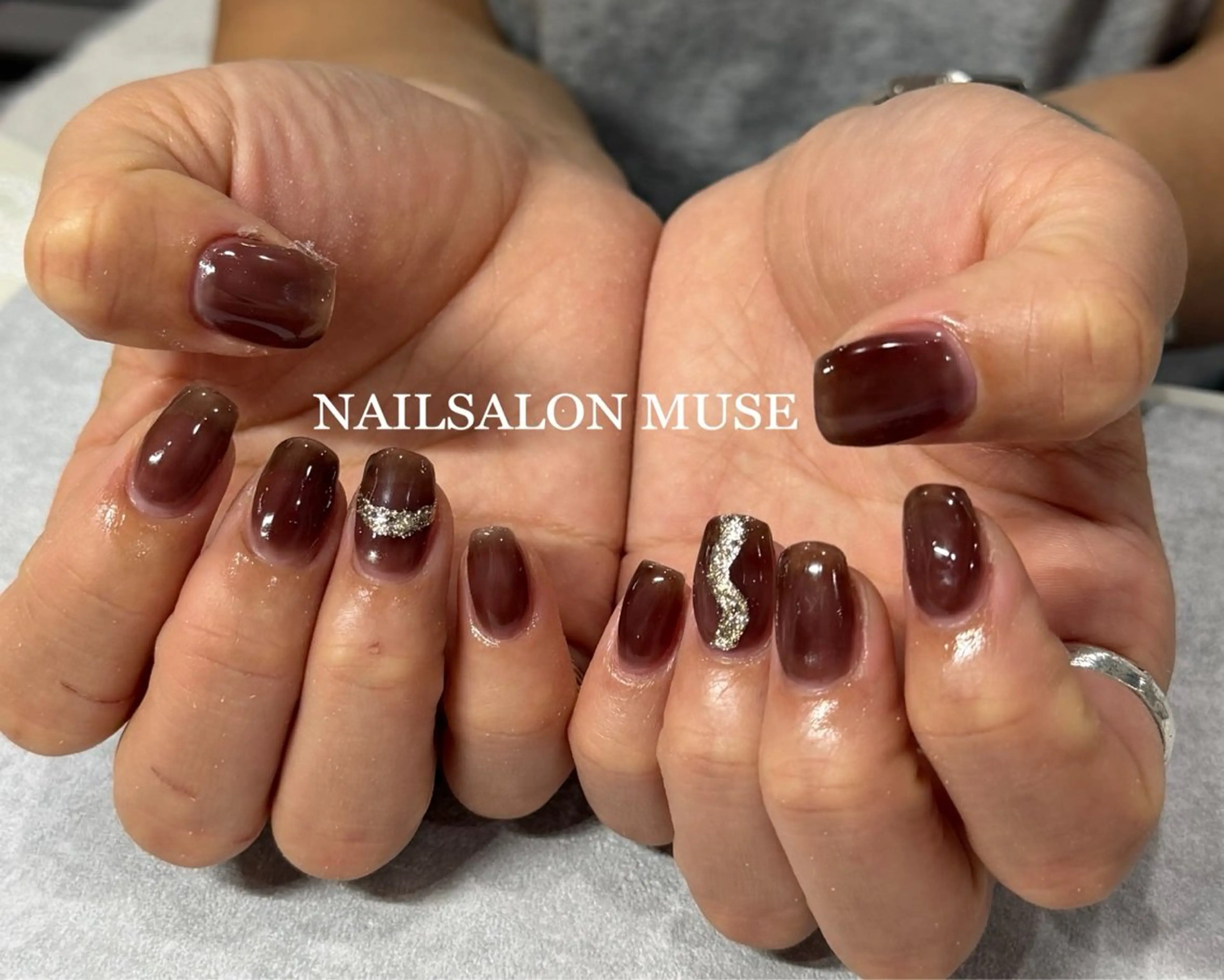 ネイル アートネイル ジェルネイル マグネットネイル ミラーネイル ワンカラーネイル ハンドネイル Nail Salon MUSE    Aiのネイルデザイン