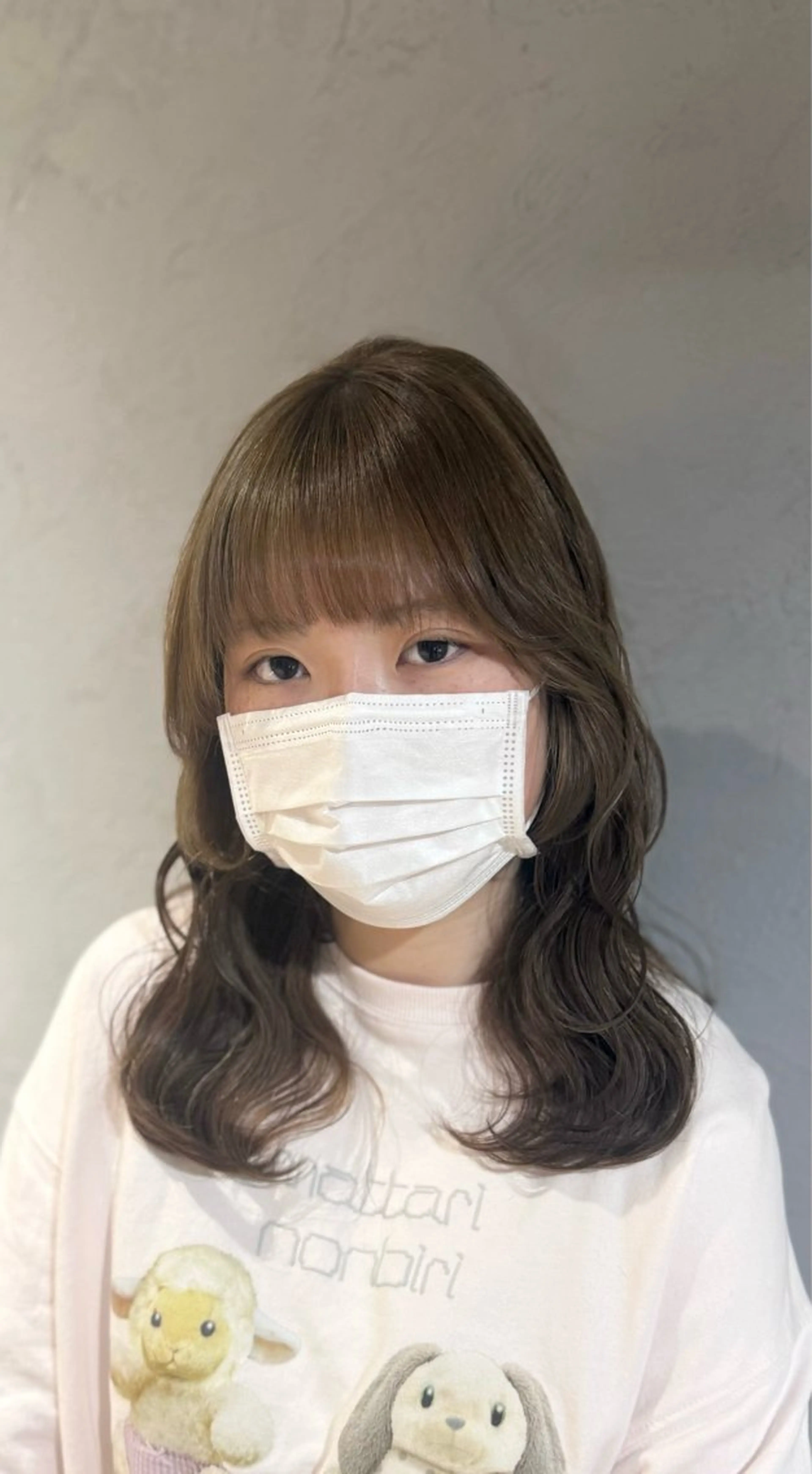 ミディアム ヘアカラー ミカ/名駅/レイヤー /ブリーチなしカラーのヘアスタイル