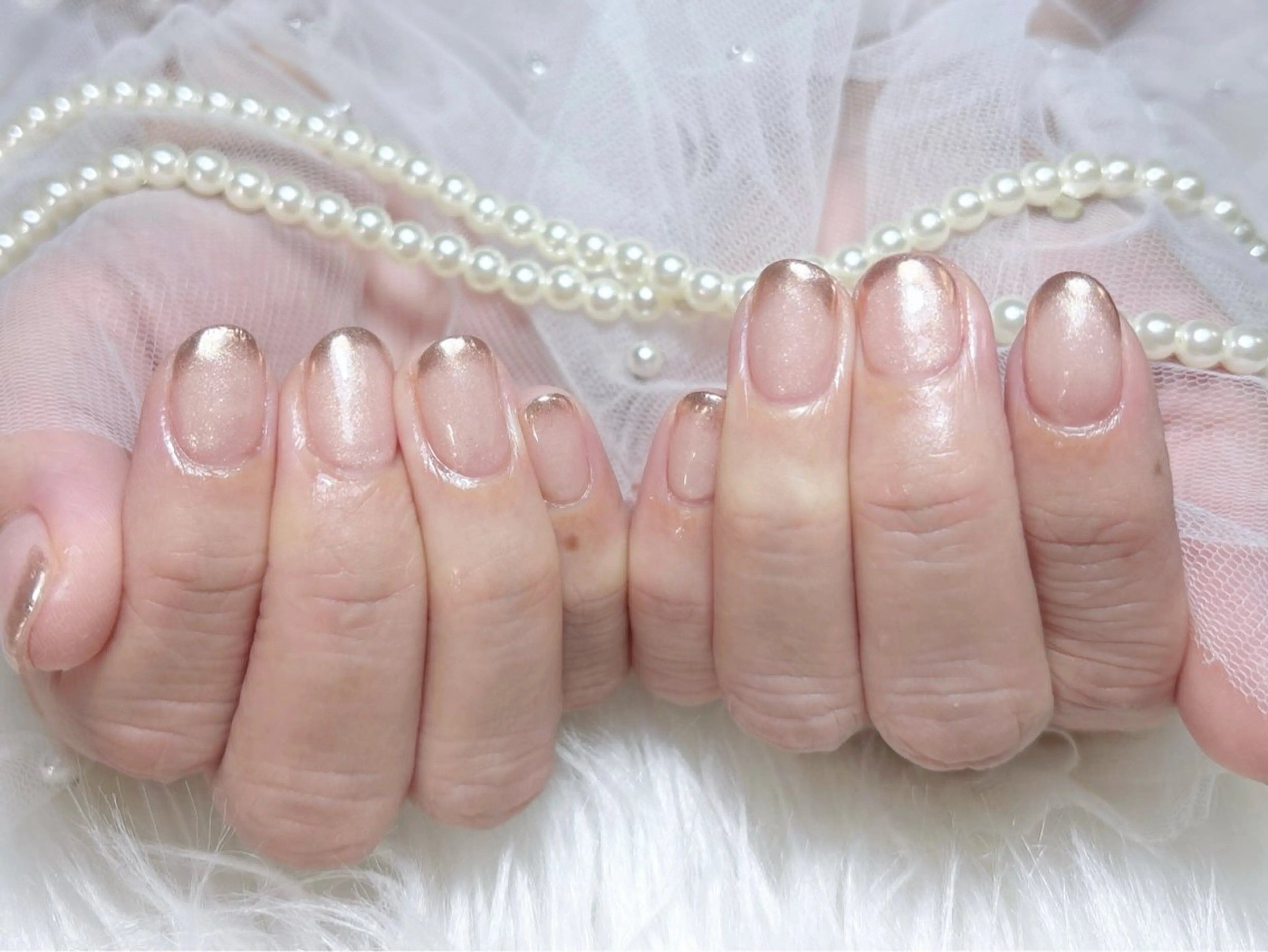 ネイル グラデーション ミラーネイル 岡本 有香のその他イメージ