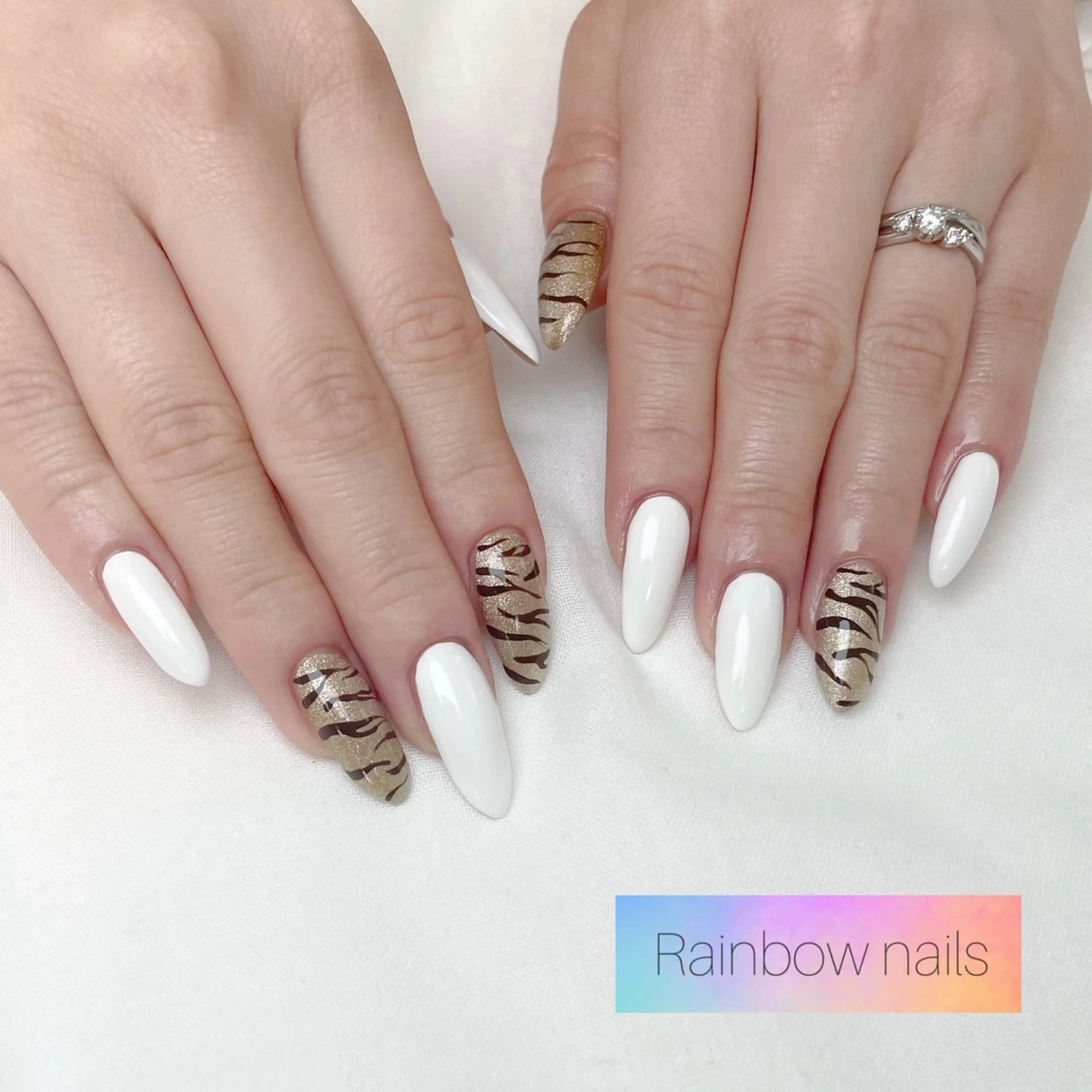 ネイル Rainbow nailsくろちゃんのネイルデザイン