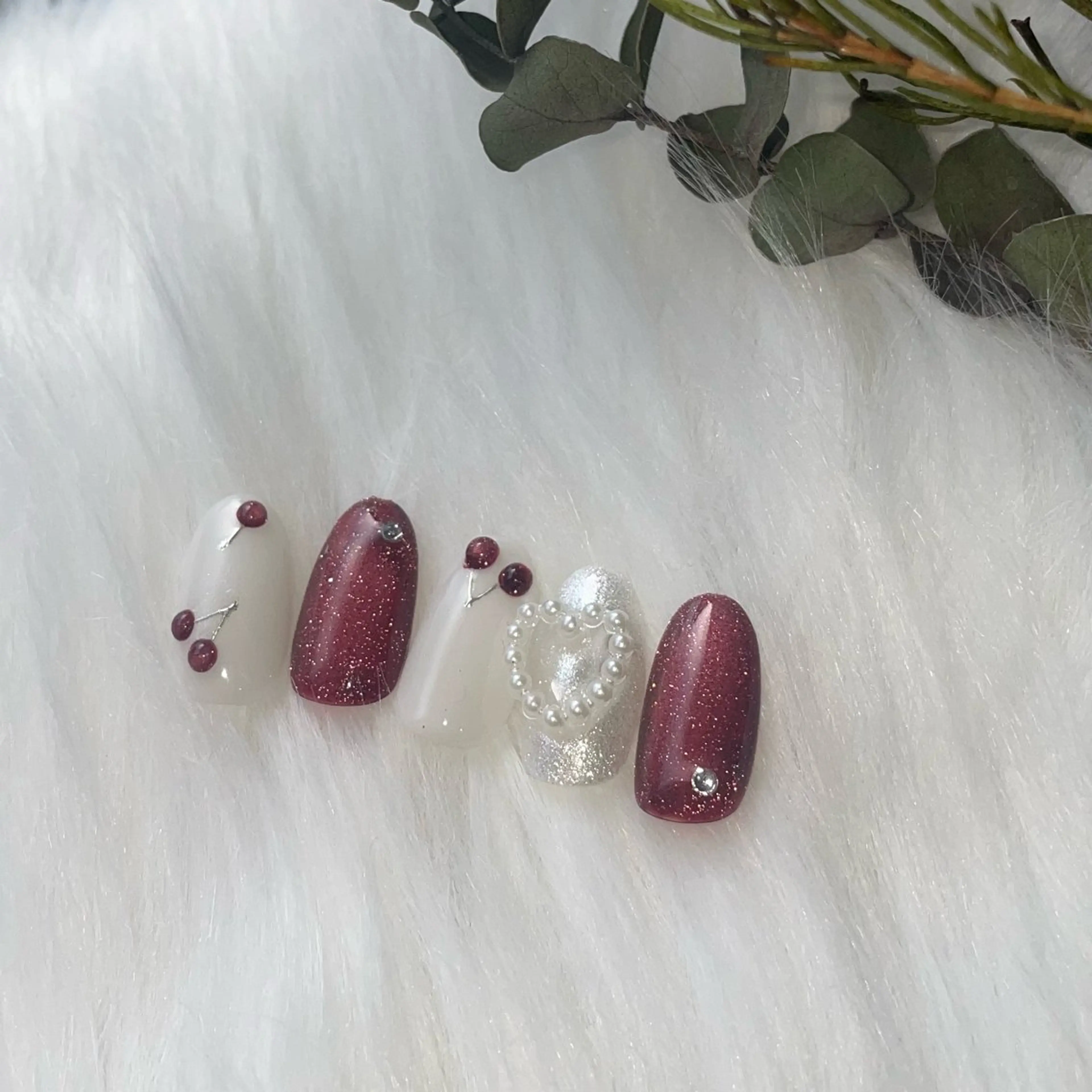 ネイル ブルー 氷ネイル・うるうるネイル キラキラネイル マグネットネイル ニュアンスネイル ハンドネイル timtam --sakiのネイルデザイン