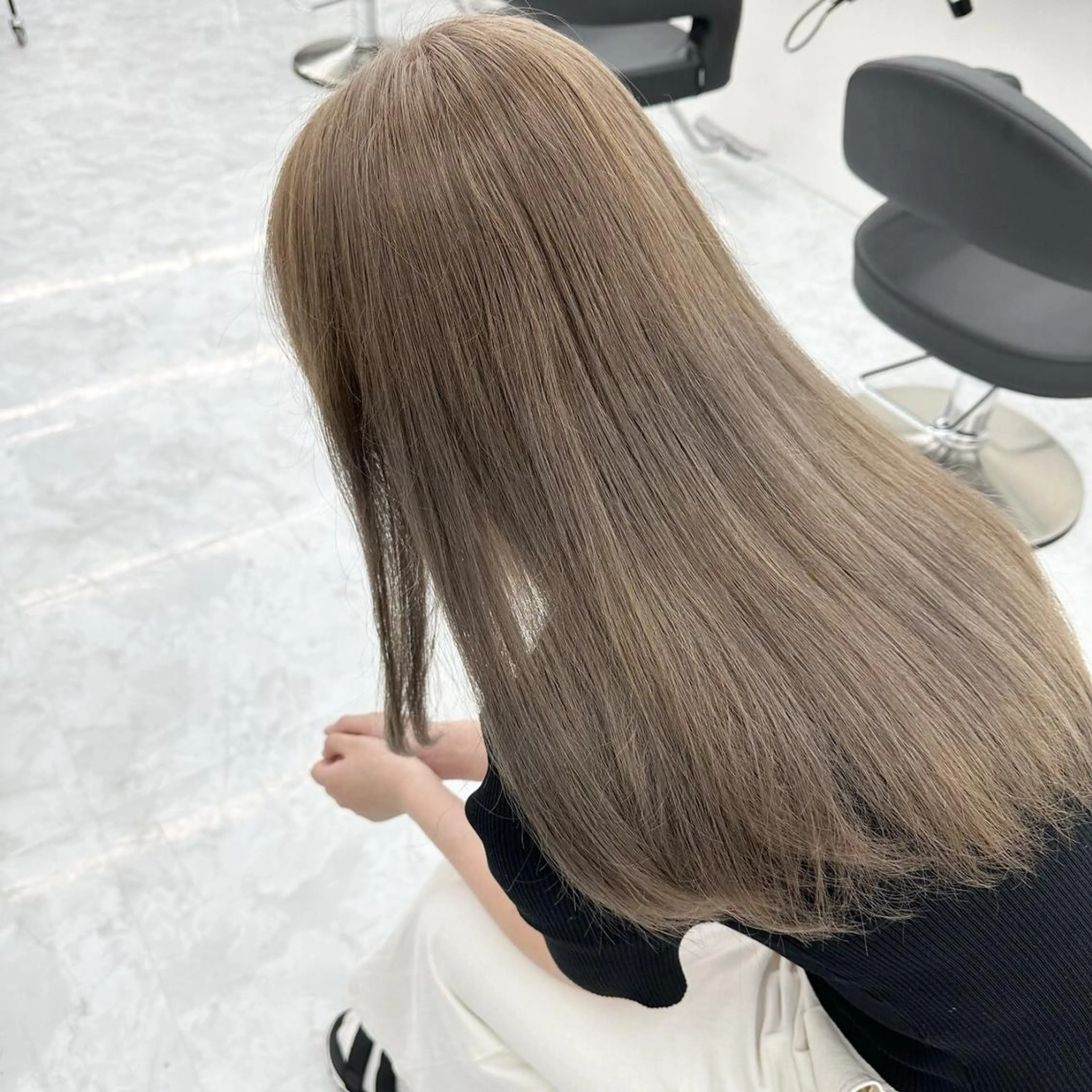 🌿柔らか透け感ハイトーン🌿ブリーチありダブルカラー+炭酸Spa+オリジナルトリートメントの写真