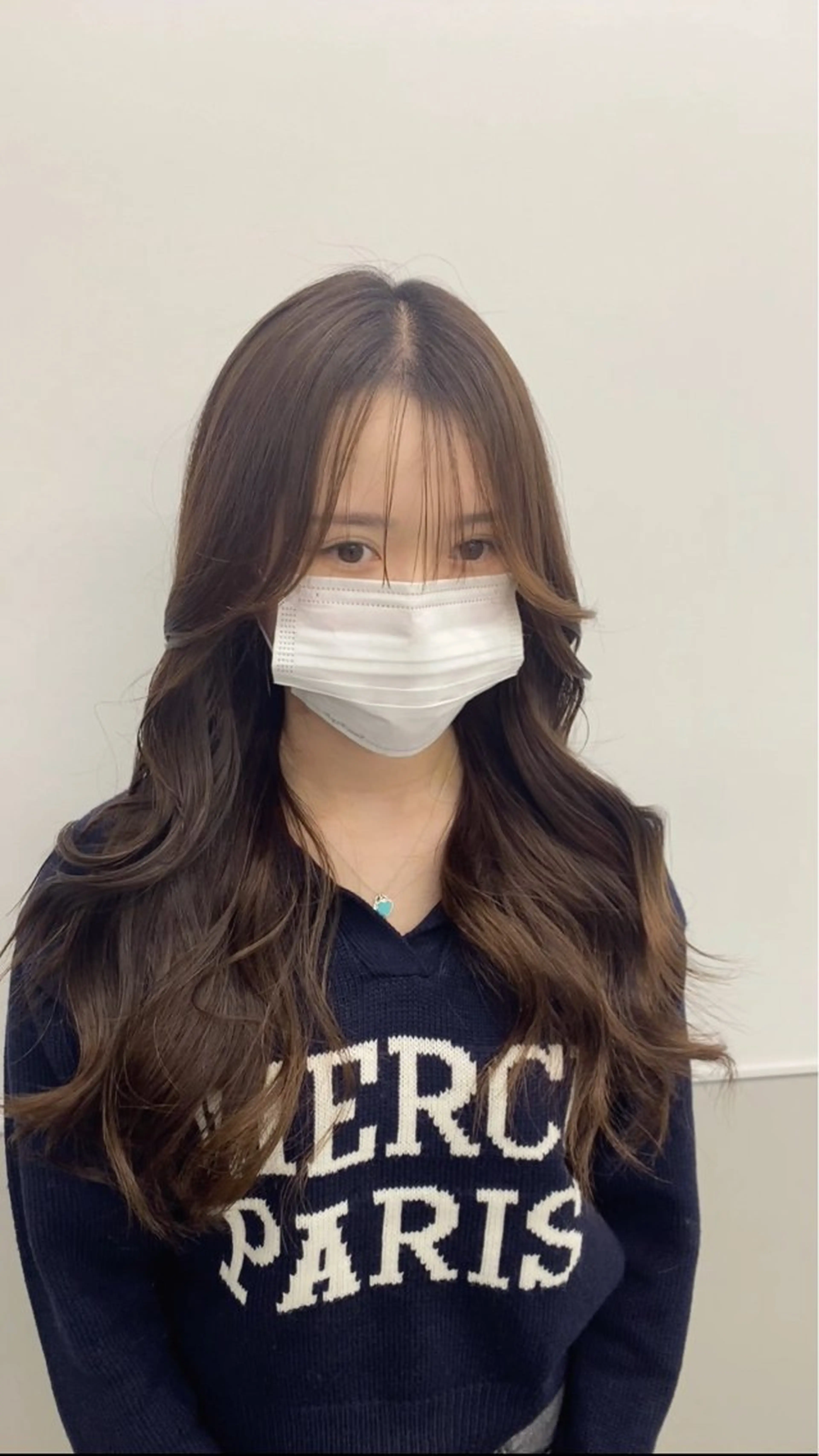 ロング 韓国風ヘア レイヤーカット カット ヘアカラー 縮毛矯正 トリートメント 韓国ヘア🇰🇷 スズキのヘアスタイル