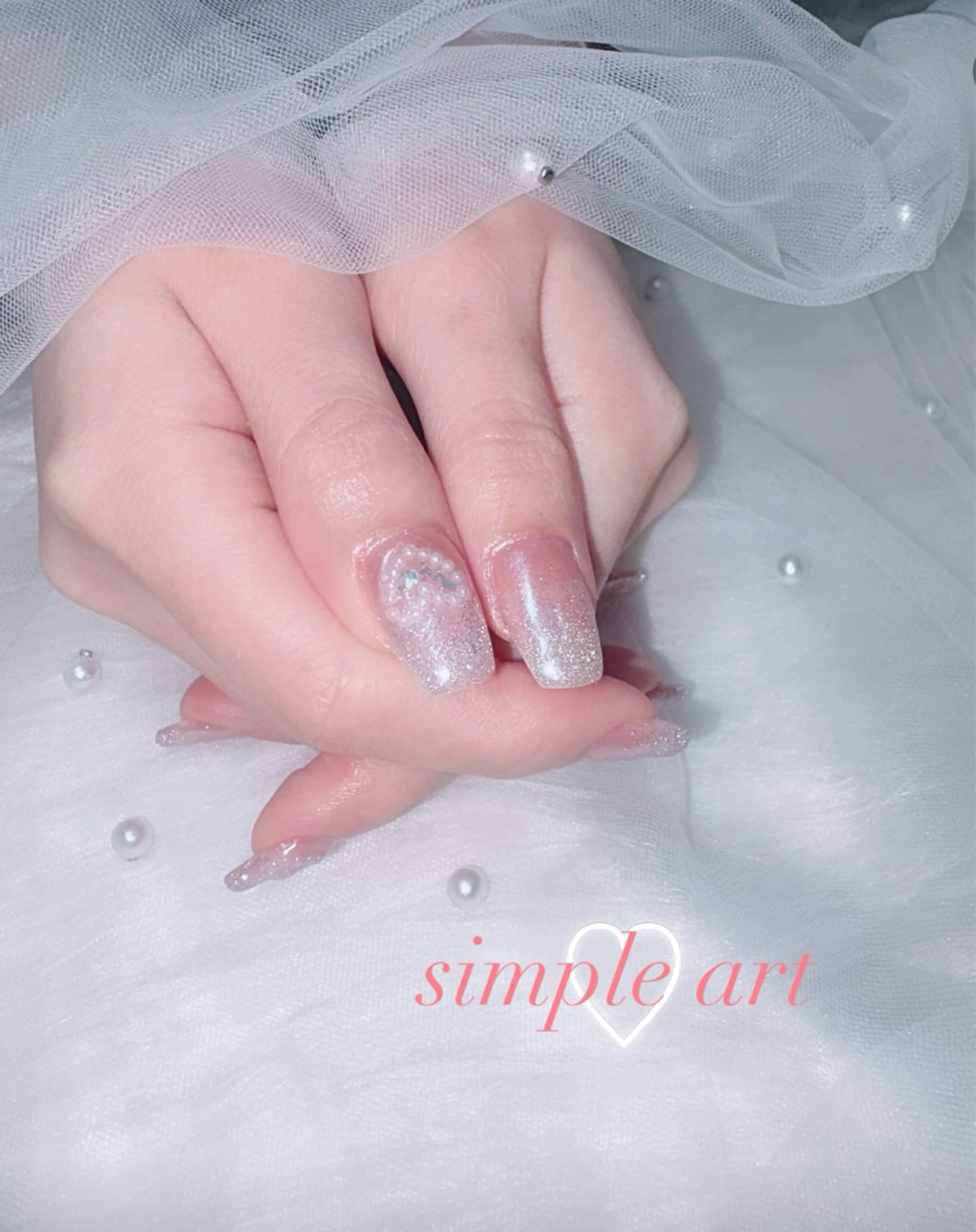 ネイル アートネイル フラッシュネイル グラデーション ハート ラメ(グリッター) ハンドネイル eimy nails♡のネイルデザイン