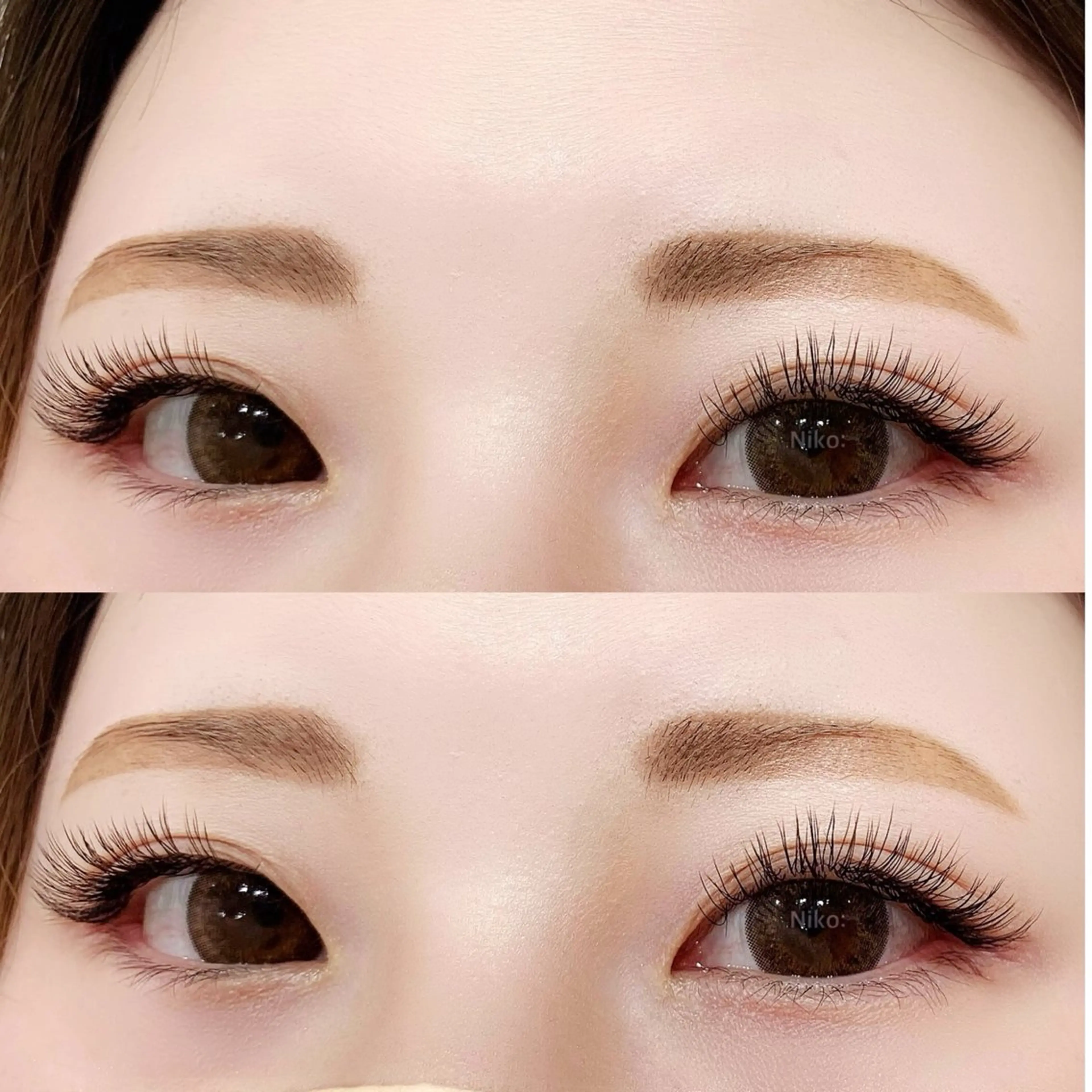 マツエク・マツパ フラットラッシュ Niko天童店所属・Niko⟡.·天童店 kuniiのマツエク・マツパデザイン