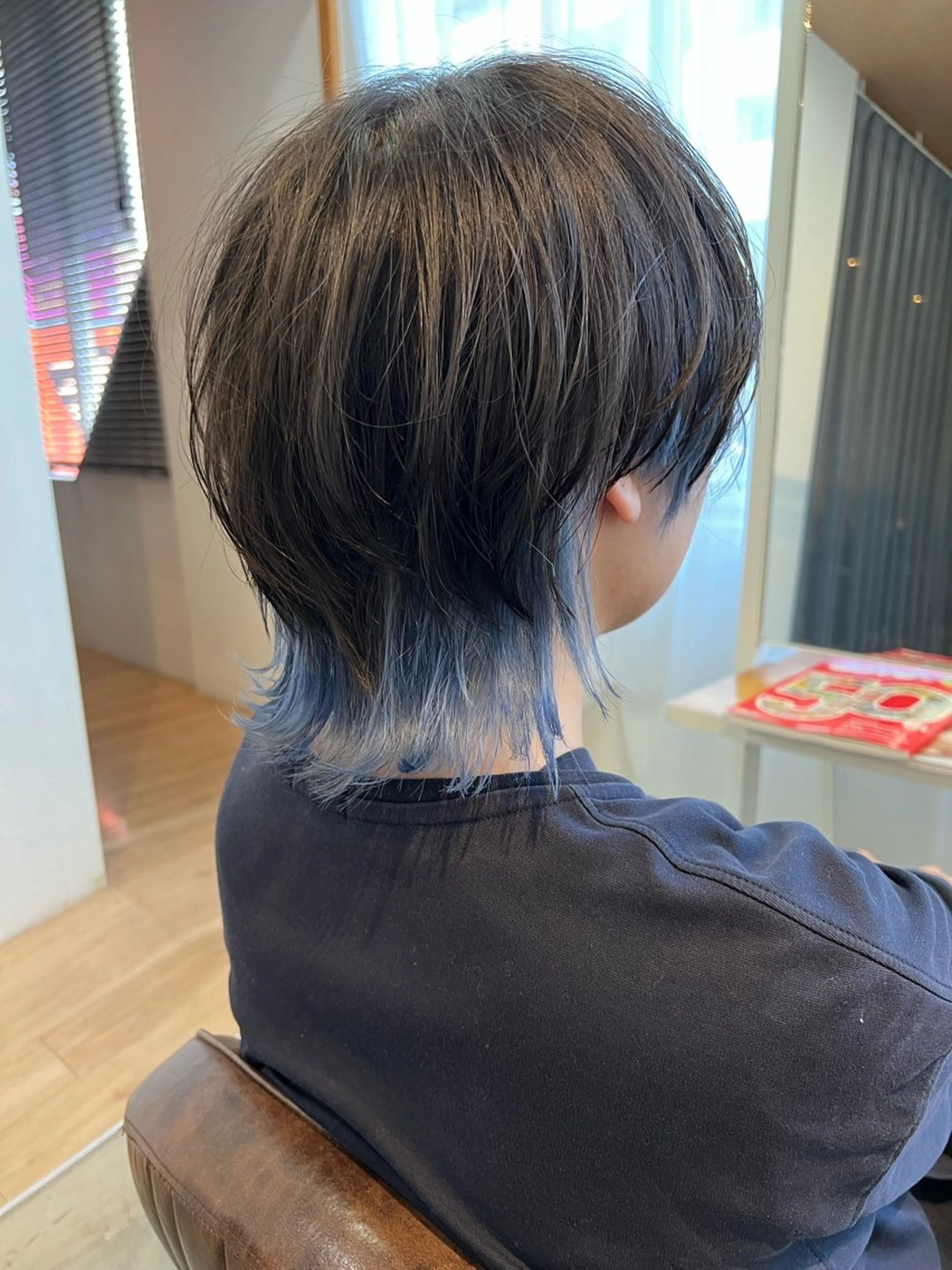 ショート カラー インナーカラー ウルフカット ヘアカラー トリートメント タカハシ ハヤトのヘアスタイル