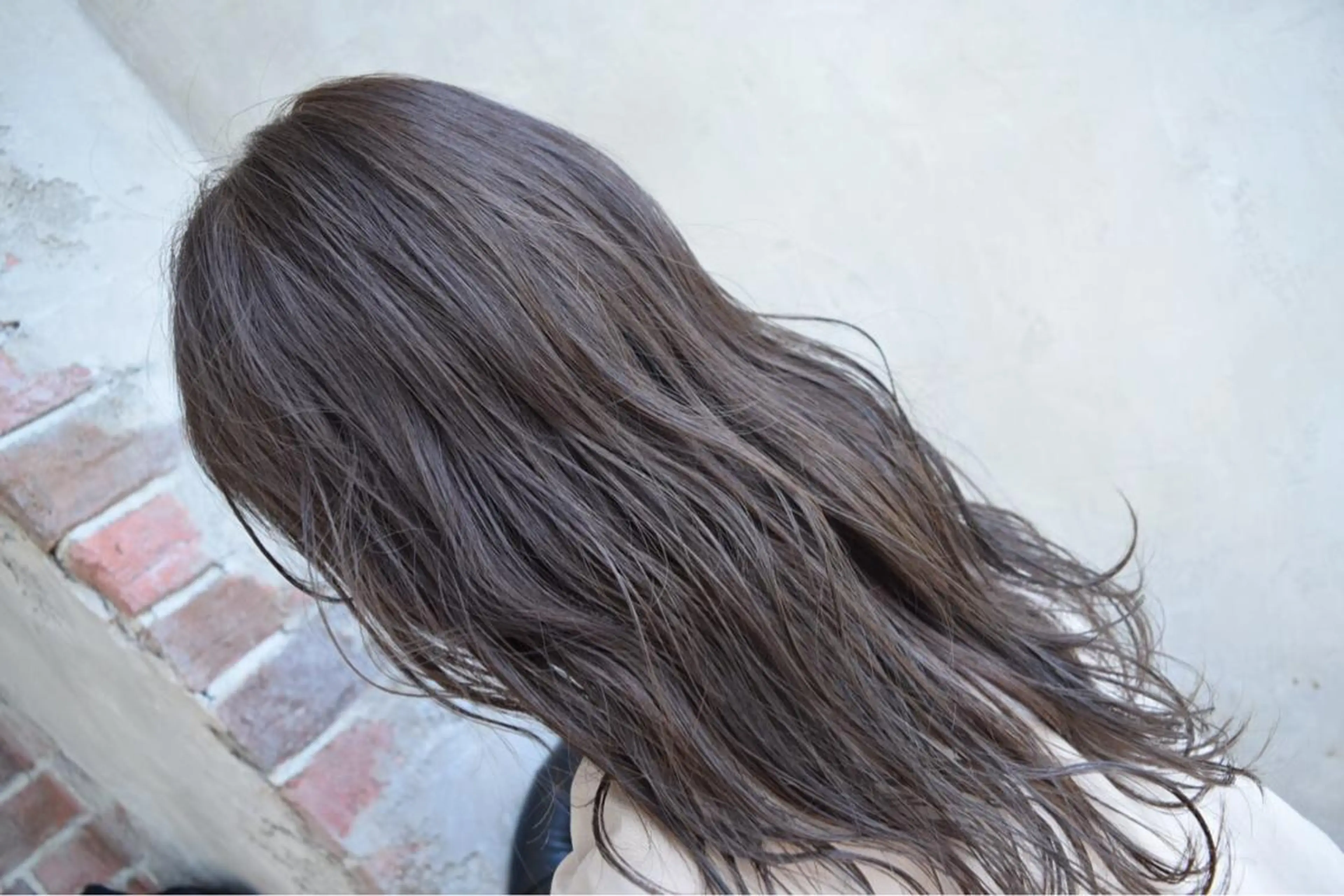 セミロング カラー 黒髪 ブリーチ ブリーチなしカラー 伸ばしかけ 髪質改善 美髪ヘッドスパ🫧 西山紗奈江💆♀️のヘアスタイル