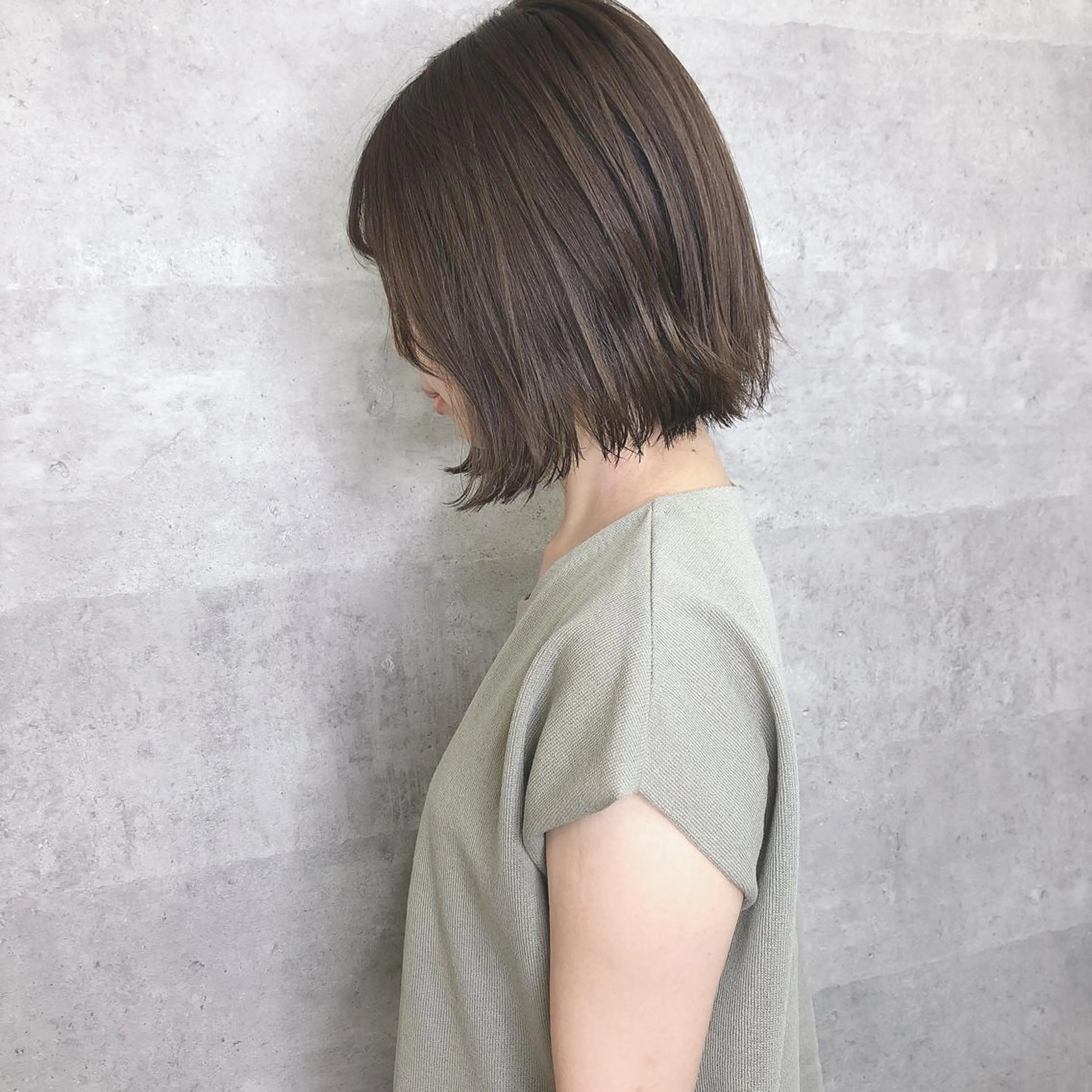 ミディアム カラー 髪質改善 中川 翔のヘアスタイル