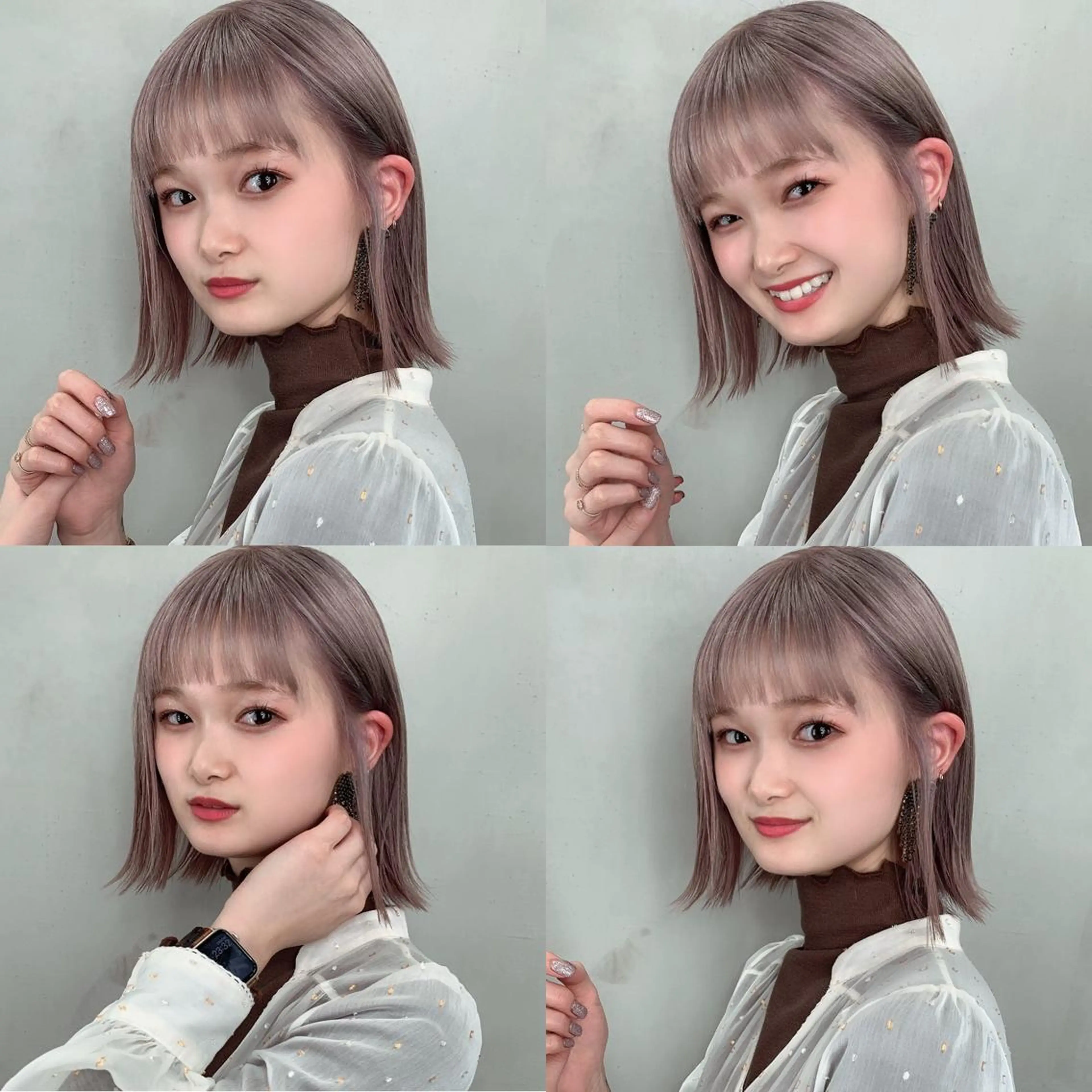 ミディアム カラー ハイトーンカラー カット ヘアカラー トリートメント ヘアセット 💜ハイトーン💛 マジカルかいちゃんのヘアスタイル