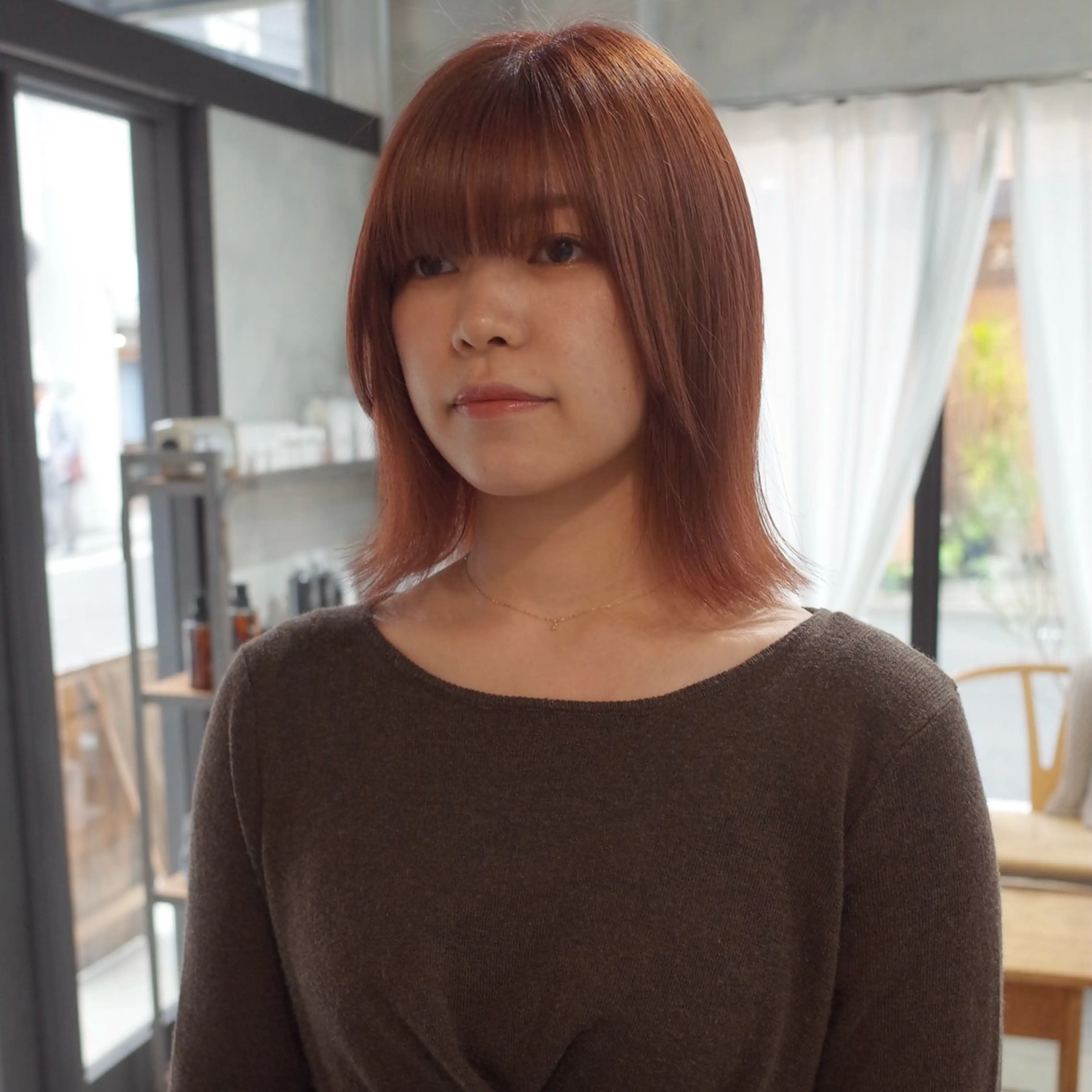 ミディアム カラー カラーモデル fon▶山田 悠華のヘアスタイル