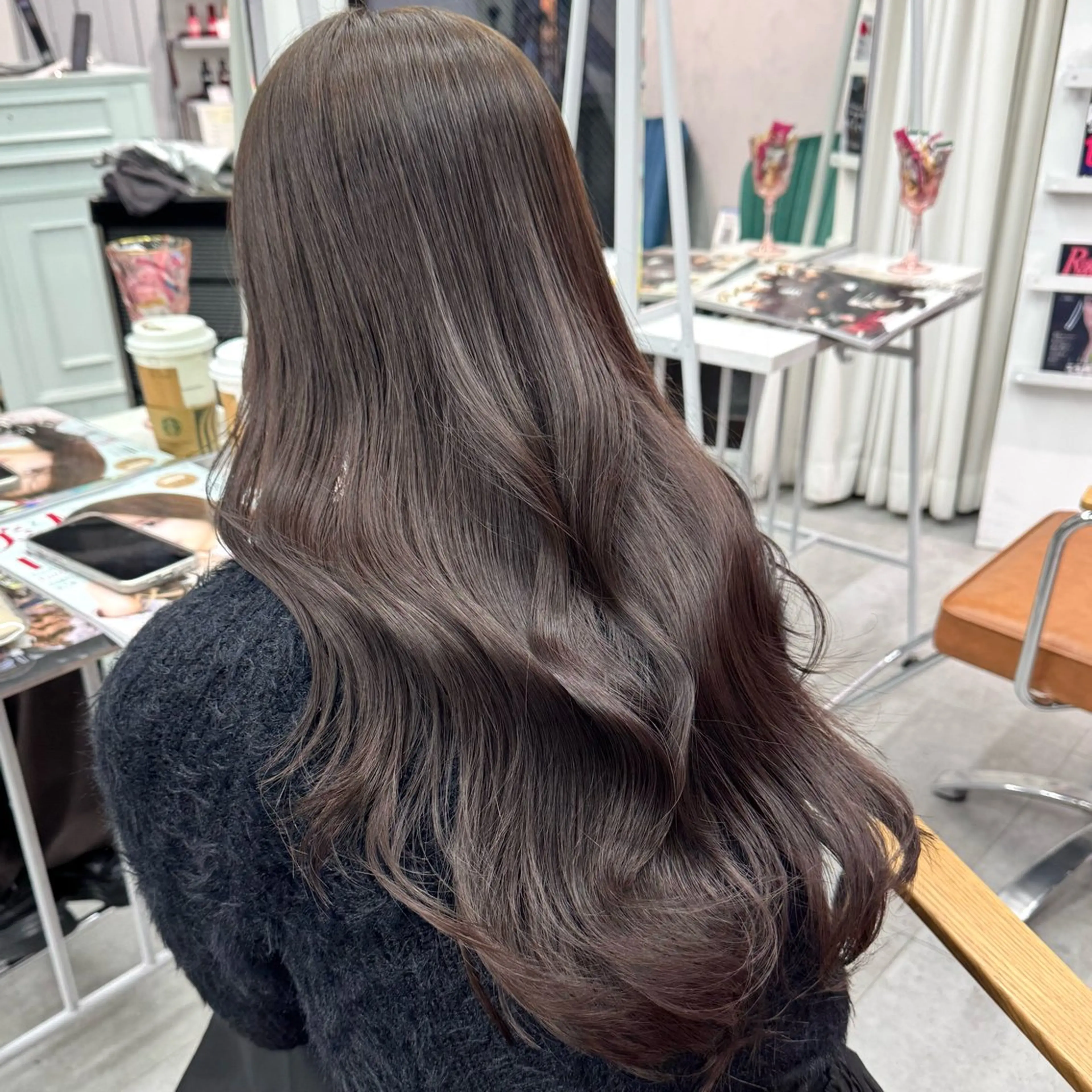 カラー ヘアアレンジ ヘアカラー ブリーチなしカラー /新百合ヶ丘/安形翔のヘアスタイル