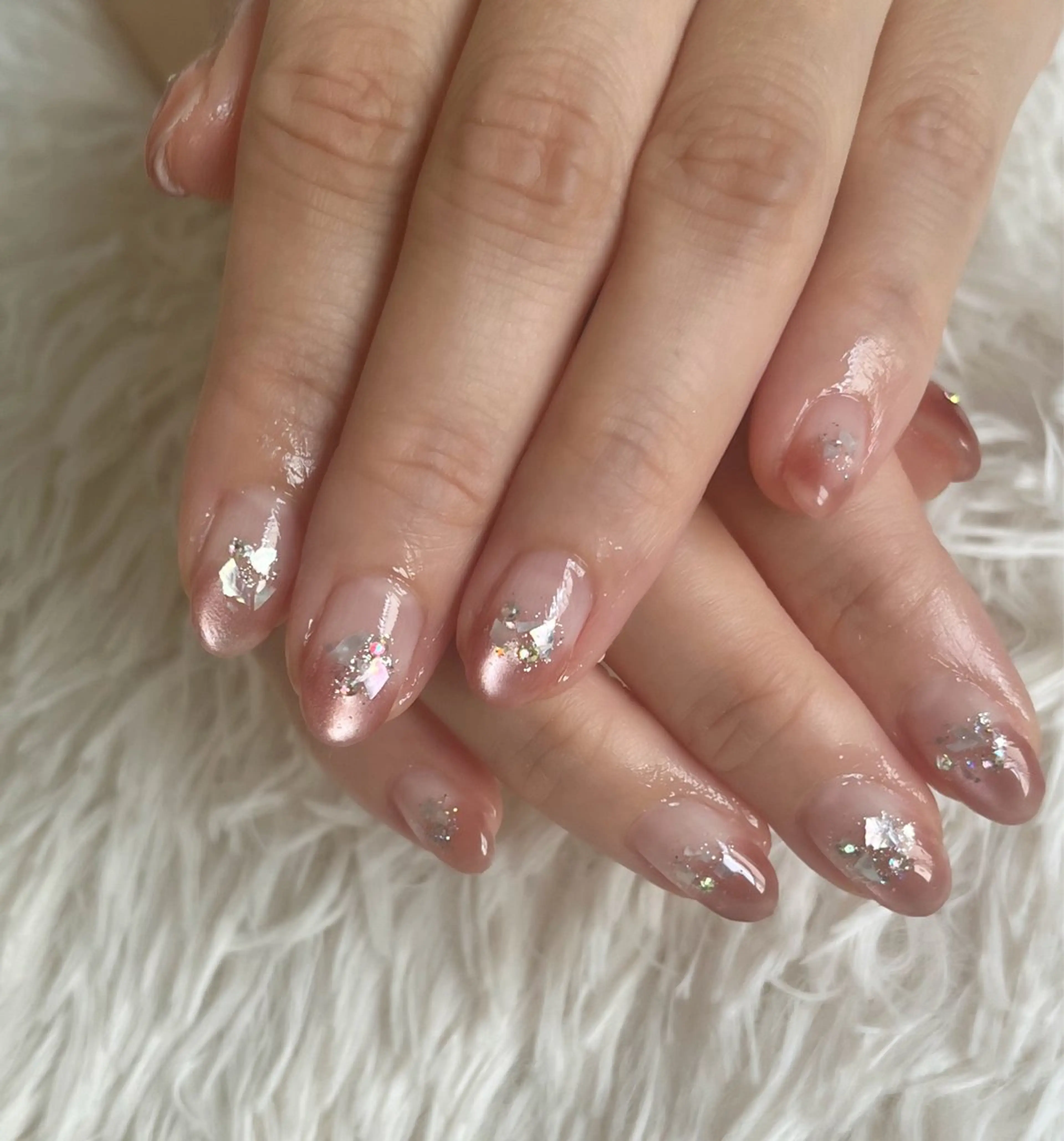 ネイル フレンチネイル マグネットネイル マグネットフレンチ ハンドネイル 島田 亜紀のネイルデザイン