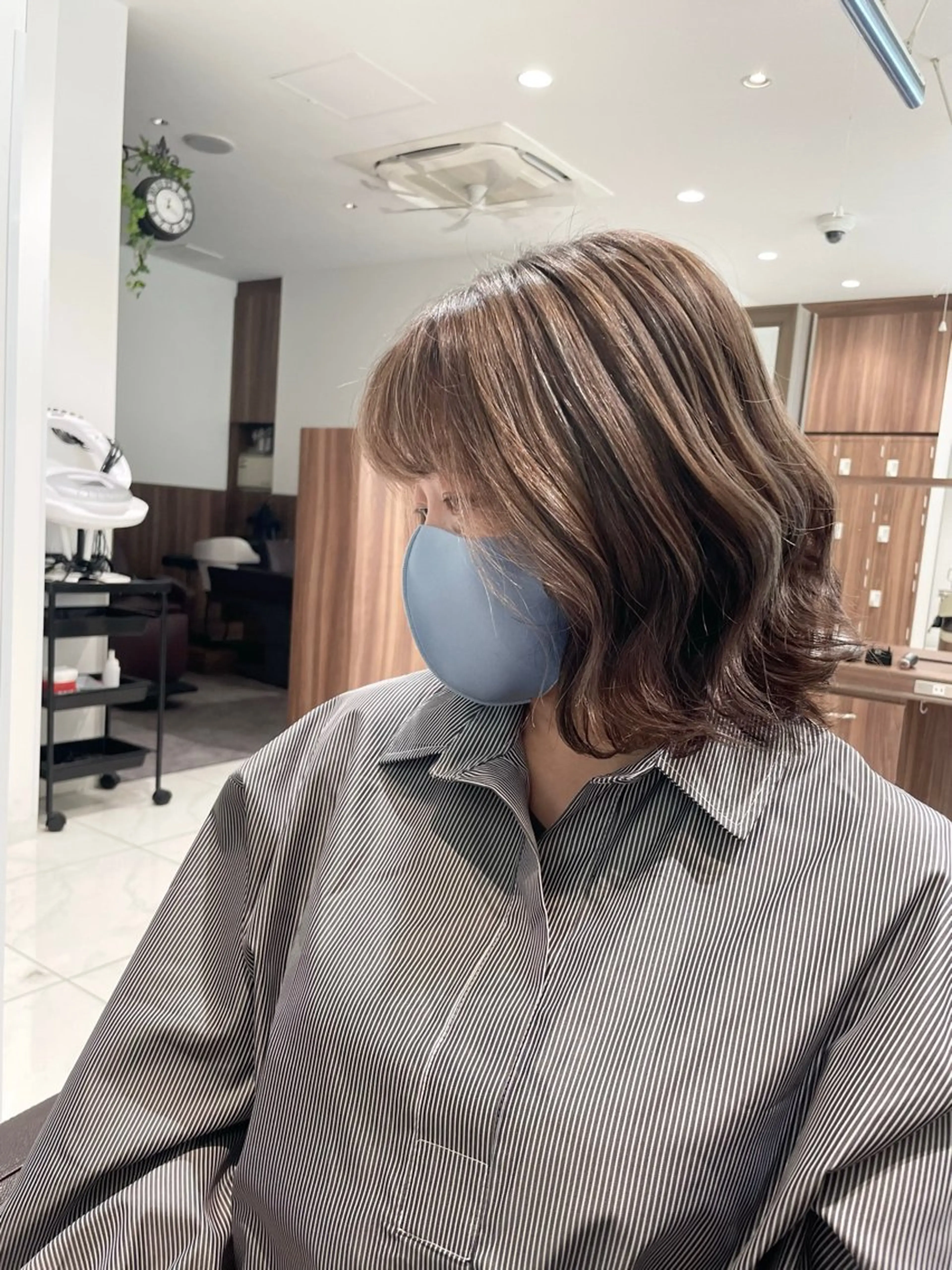 ミディアム カラー バレイヤージュ レイヤーカット ヘアカラー 🇰🇷韓国ヘア★ 副店長.쿠리타⭐︎のヘアスタイル