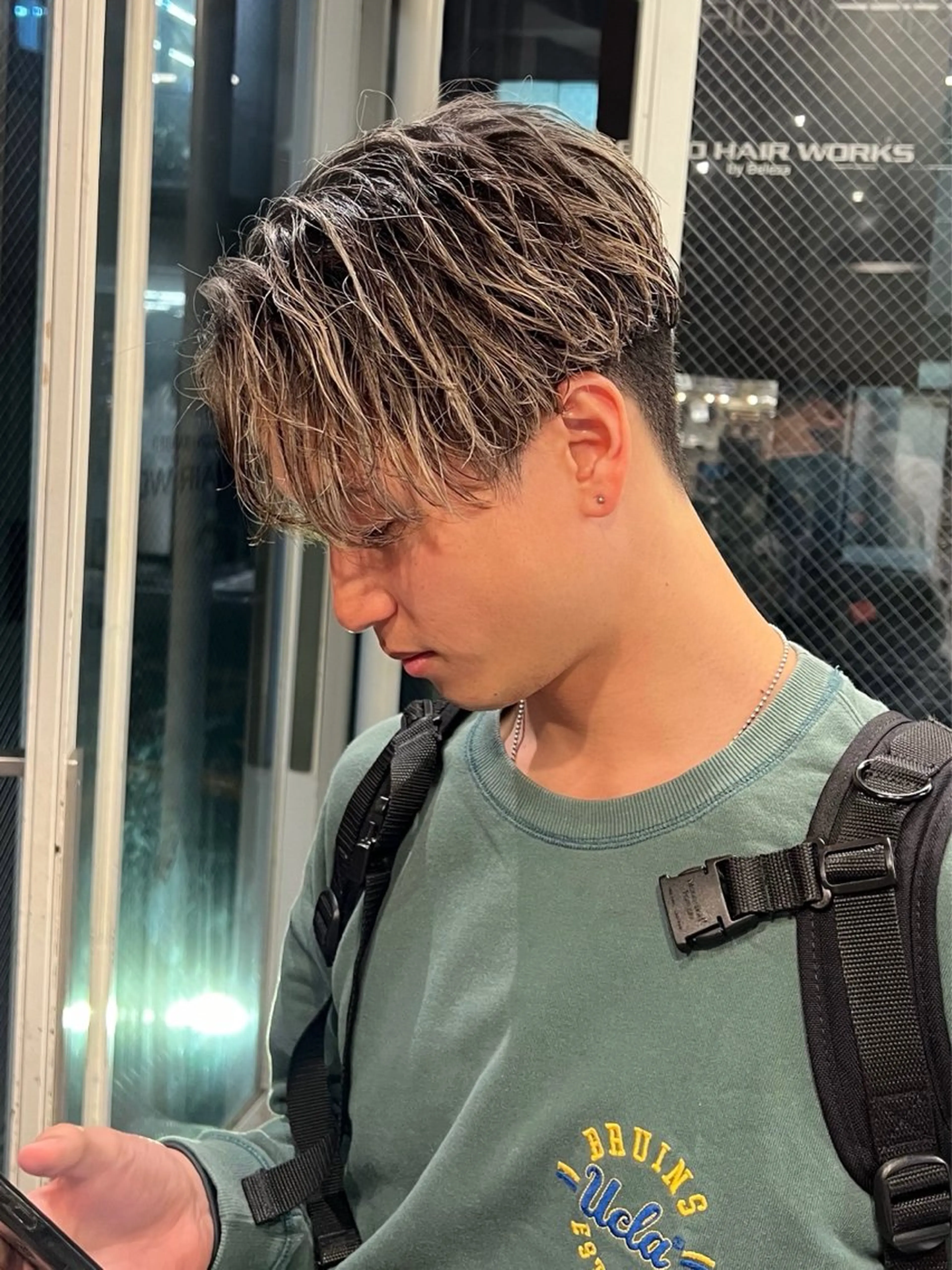 メンズ メンズハイライト メンズメッシュ カット ヘアカラー トリートメント メンズ特化/パーマ/ メッシュ/竜成のヘアスタイル