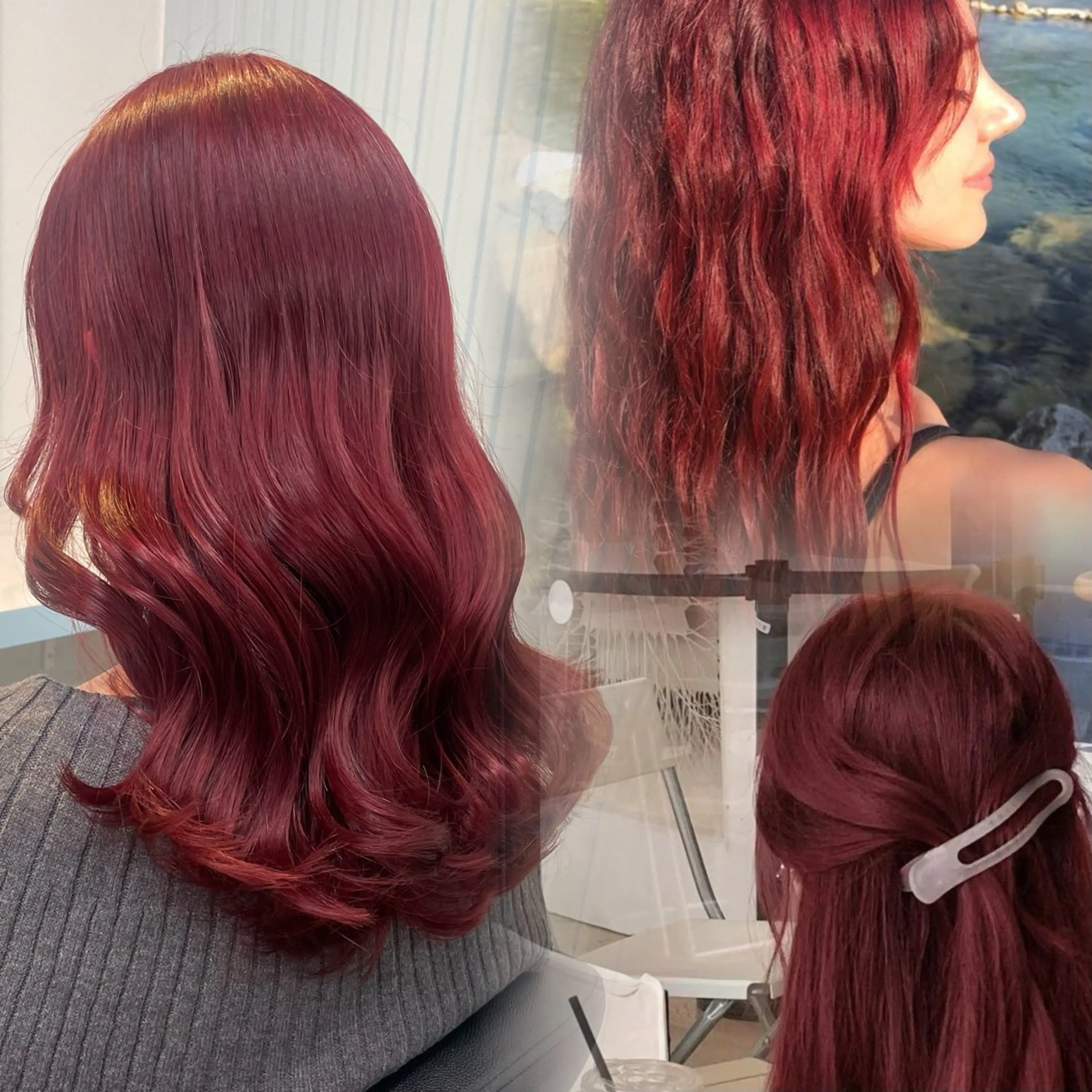 セミロング カラー 🇰🇷韓流暖色ヘア 🍒saaya🍒のヘアスタイル