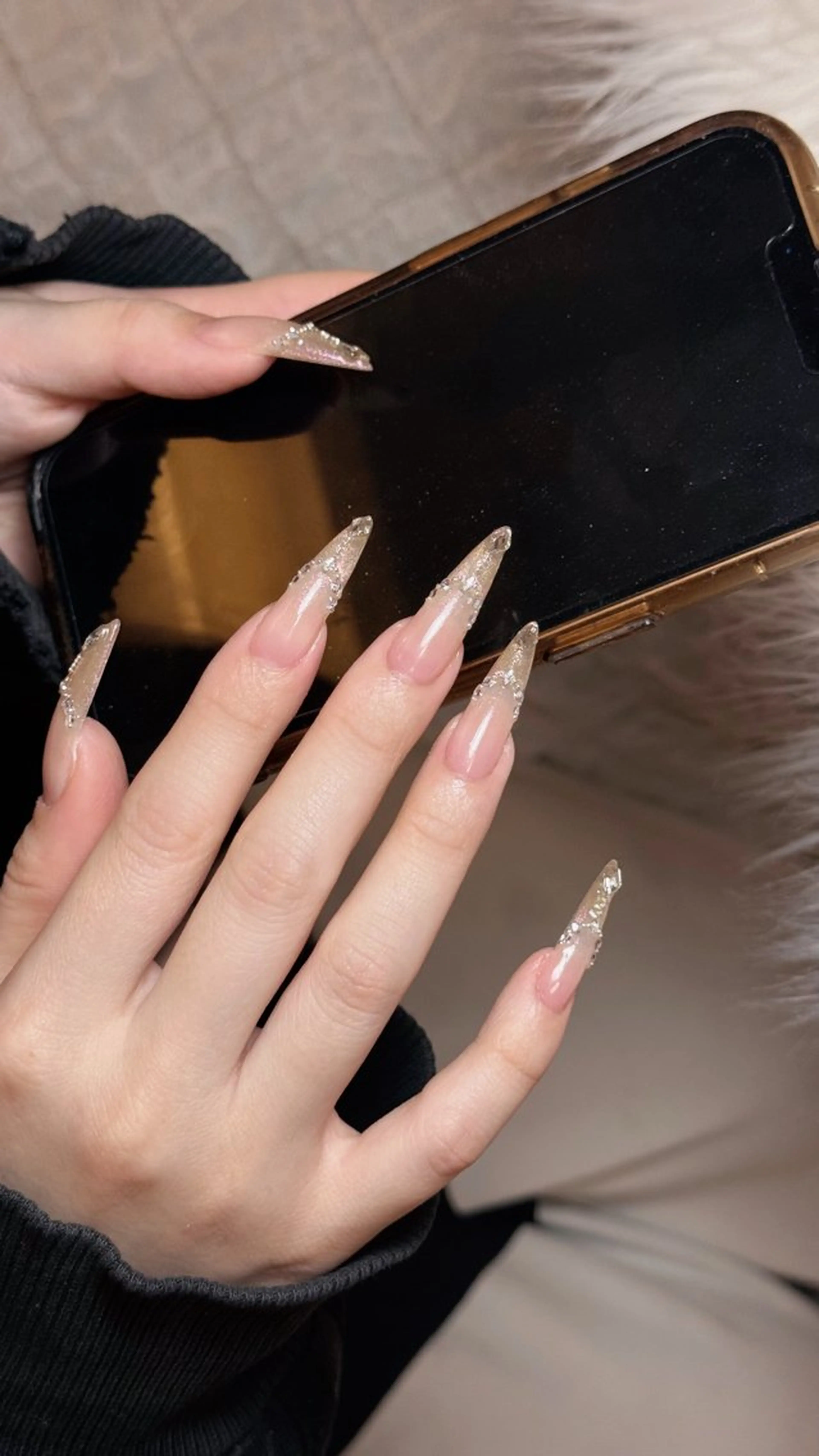 ネイル キラキラネイル マグネットネイル ワンホンネイル nailsalon ChuColaのネイルデザイン