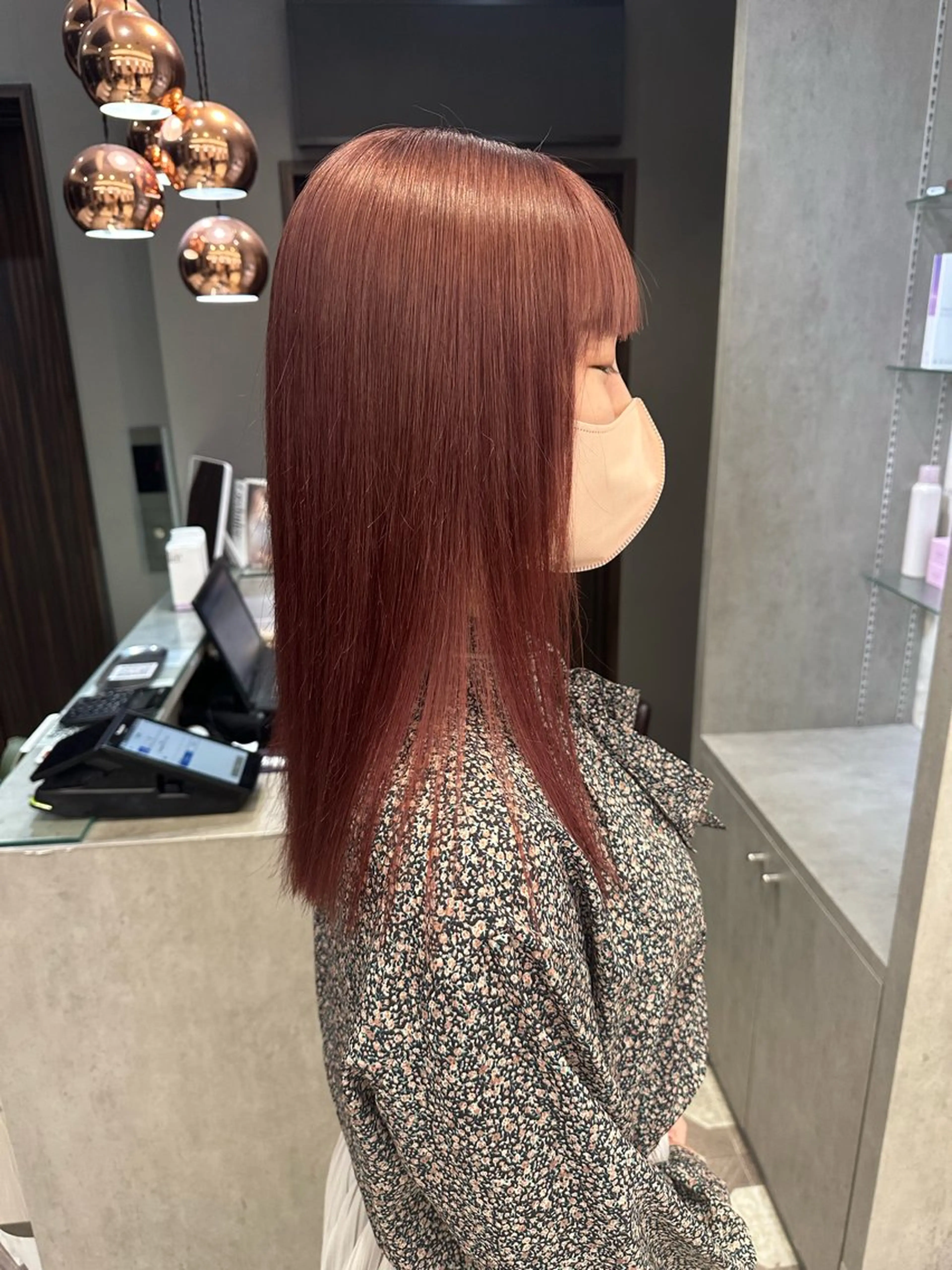 セミロング カラー ヘアカラー AYAKASA 暖色カラー/レイヤーのヘアスタイル