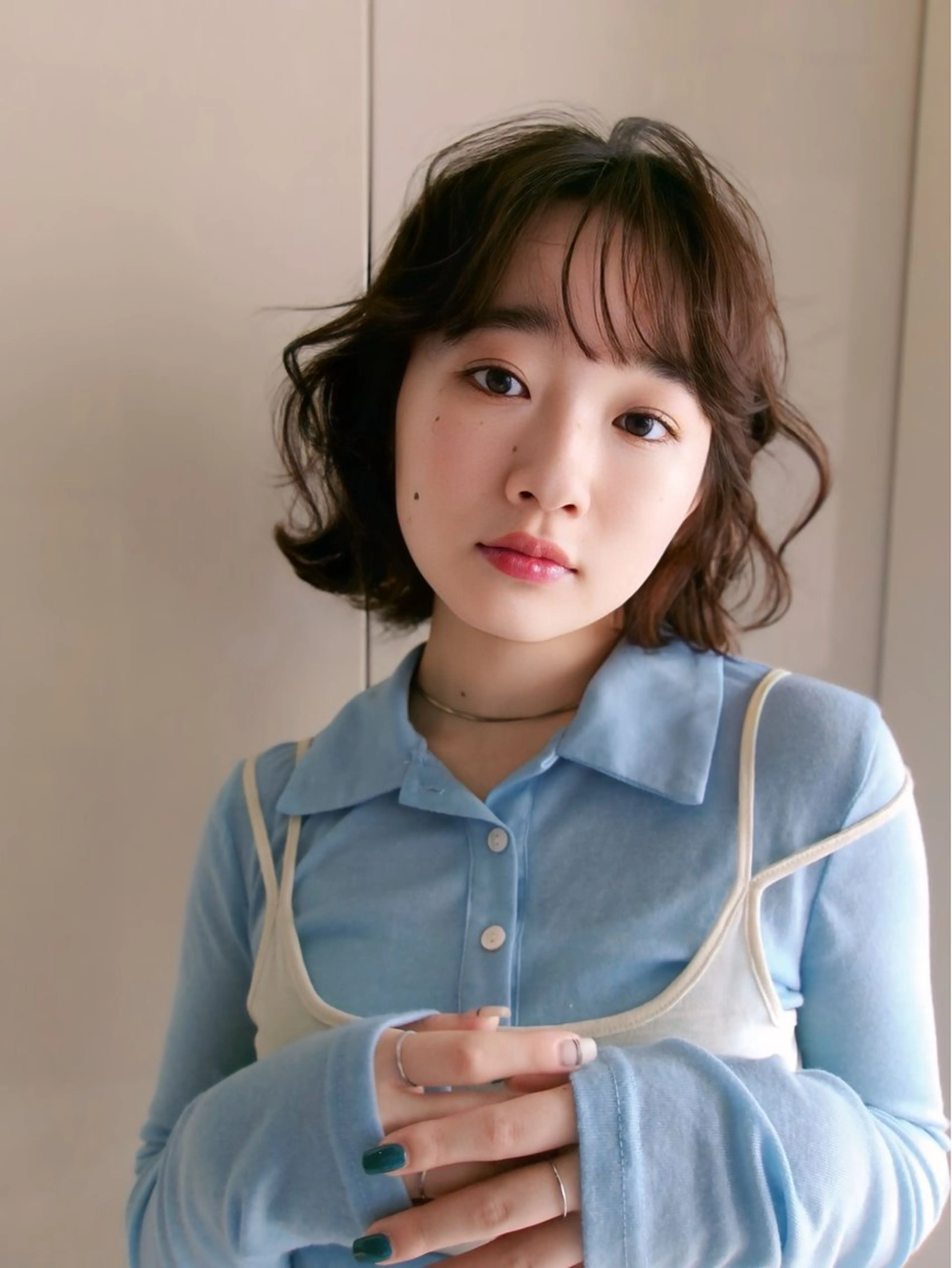 ミディアム パーマ ウルフ/似合わせ レイヤー/RIHOのヘアスタイル