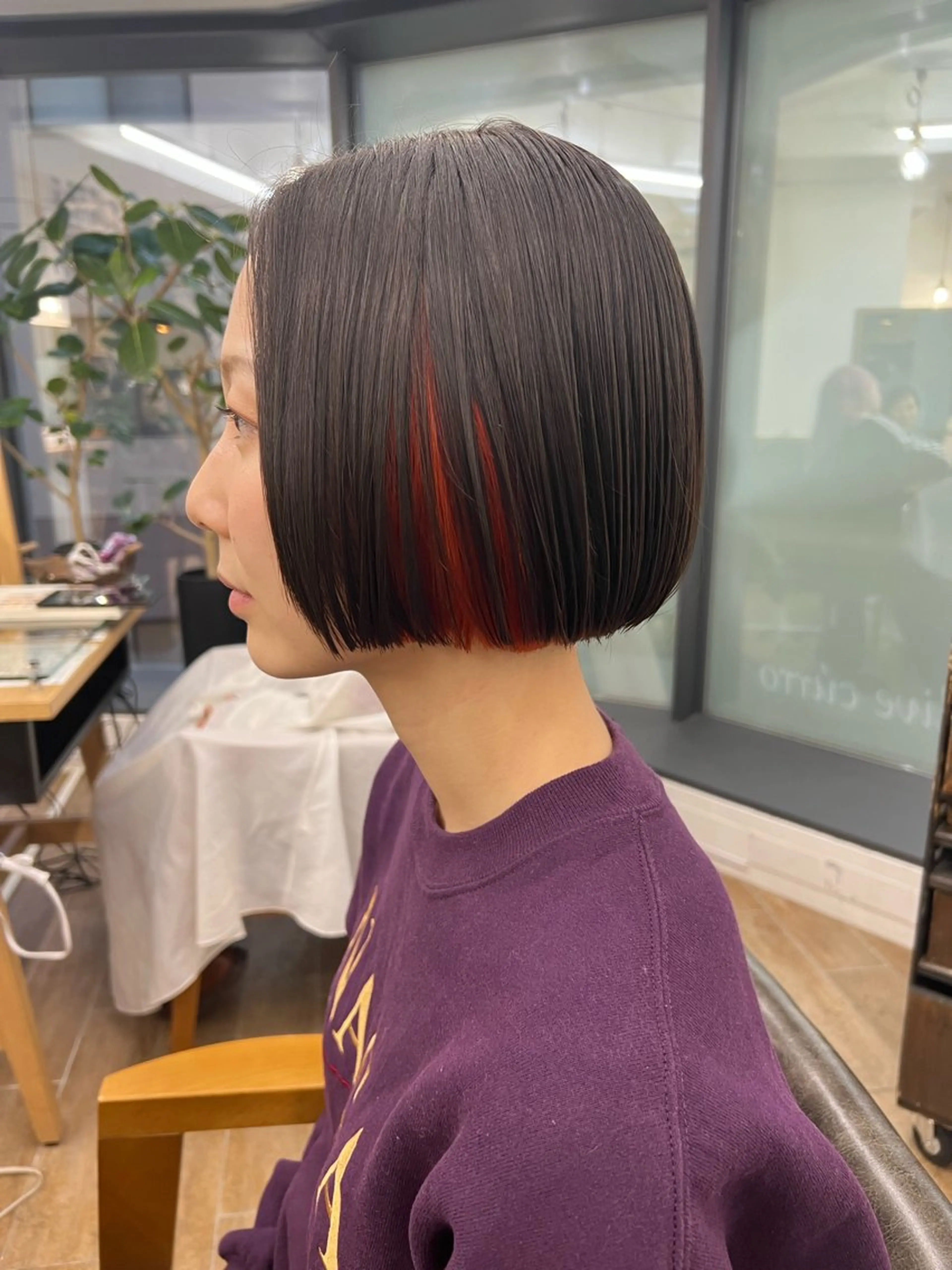 ミディアム ボブ パーマ/ハイライト 💙鶴岡　愛💙のヘアスタイル