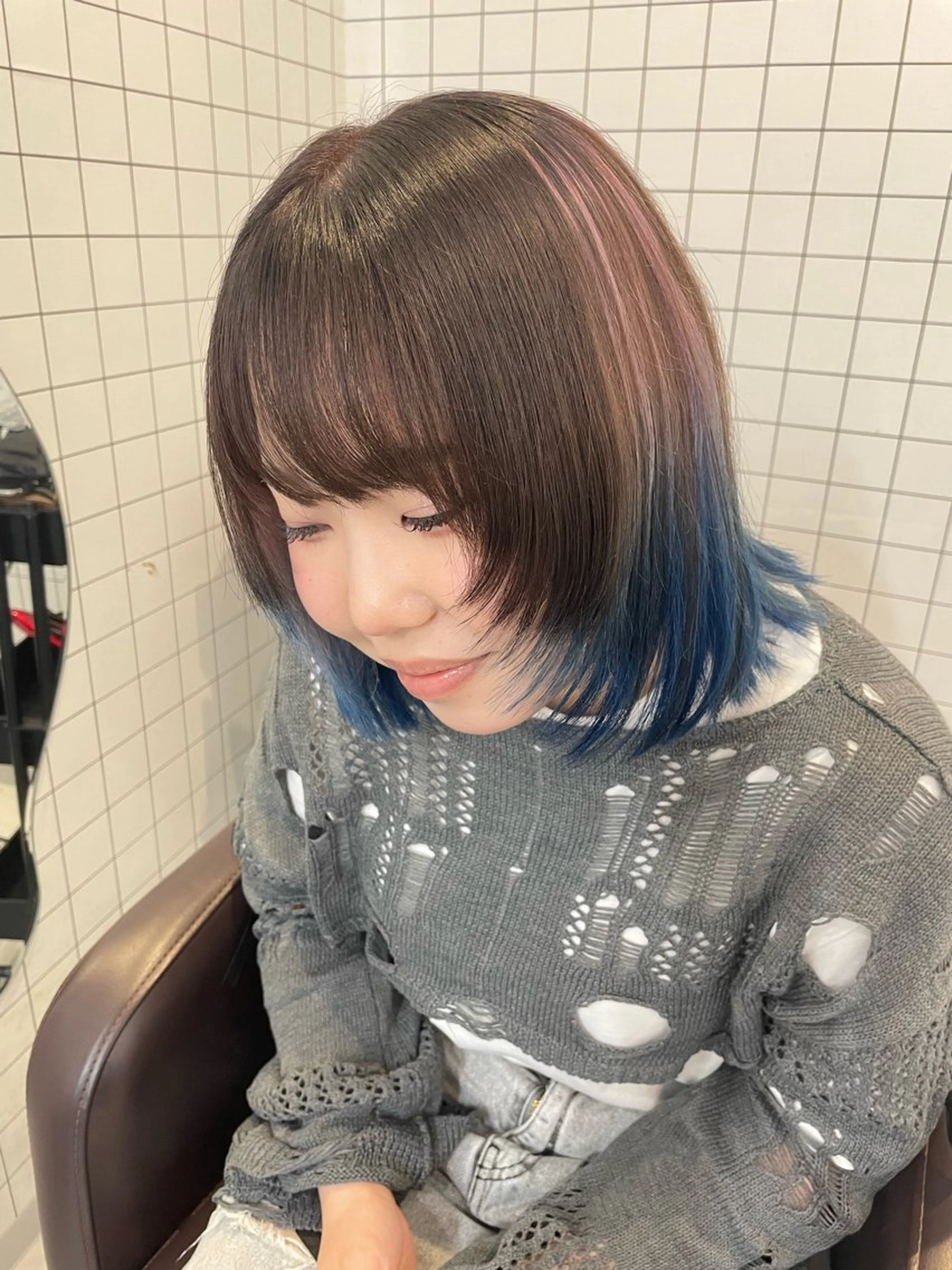 ショート カラー ブリーチ ブロンド デザインカラー カット ヘアカラー Diva.hair factory所属・オオサコ アヤミのヘアスタイル