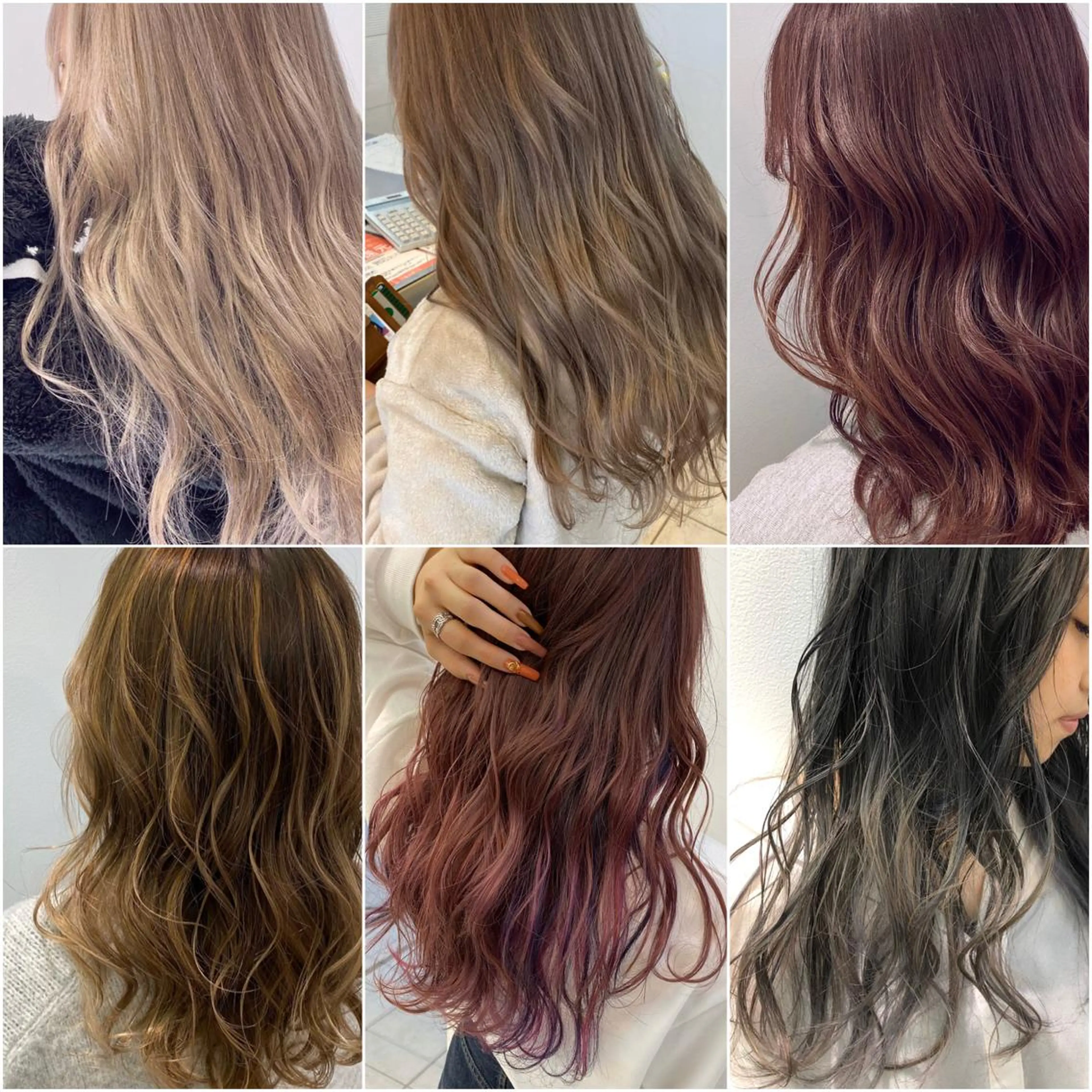 ロング カラー 渡邊 唯のヘアスタイル